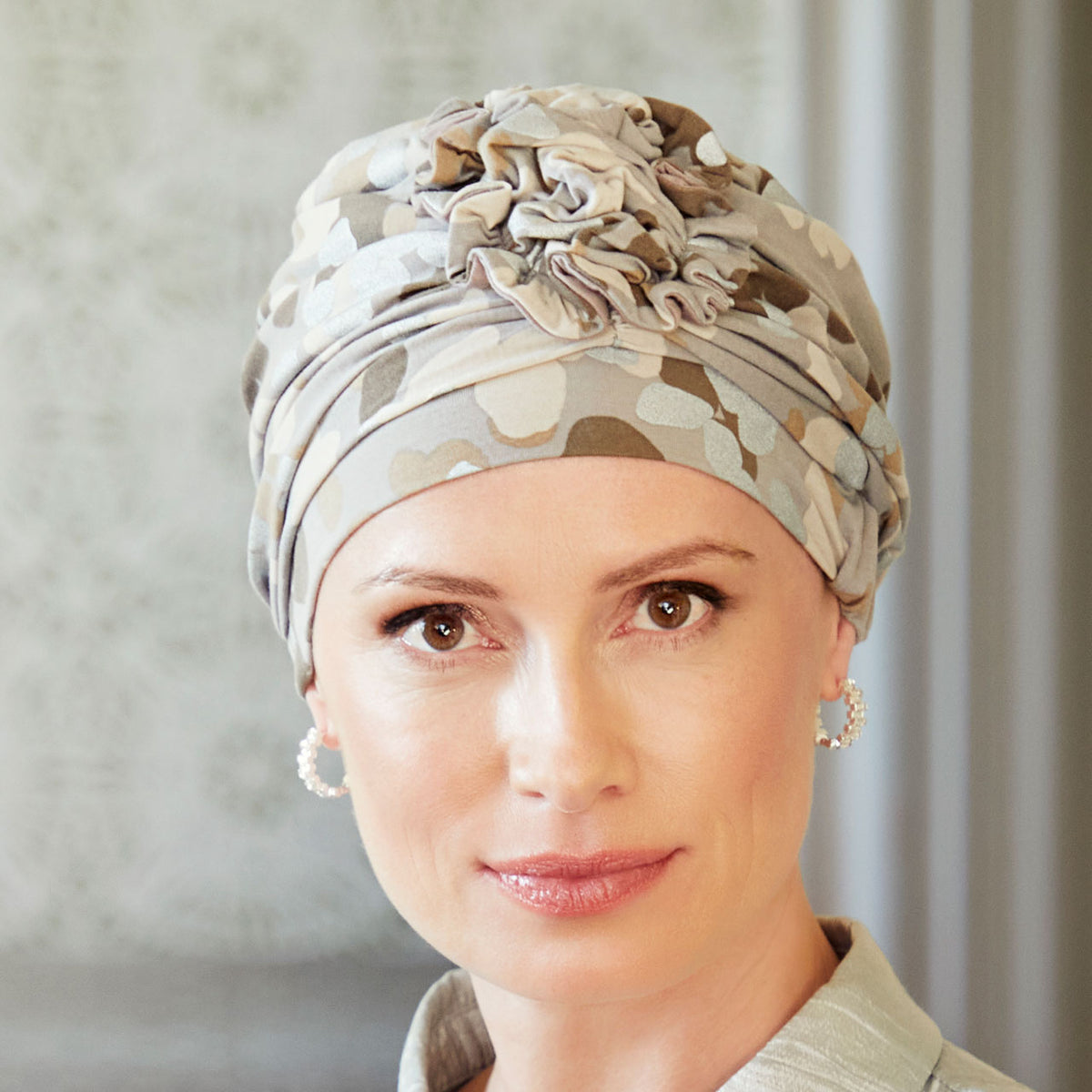 HocLotus Turban - Printed 0882 Natures Harmony