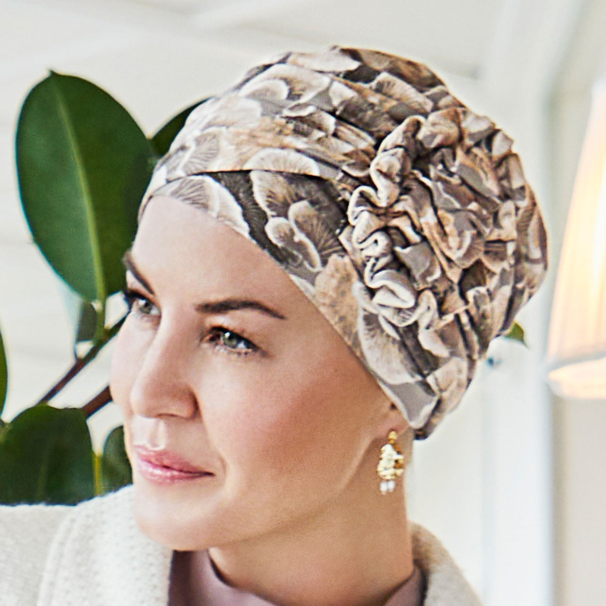 HocLotus Turban - Printed 4008 Organic Nature