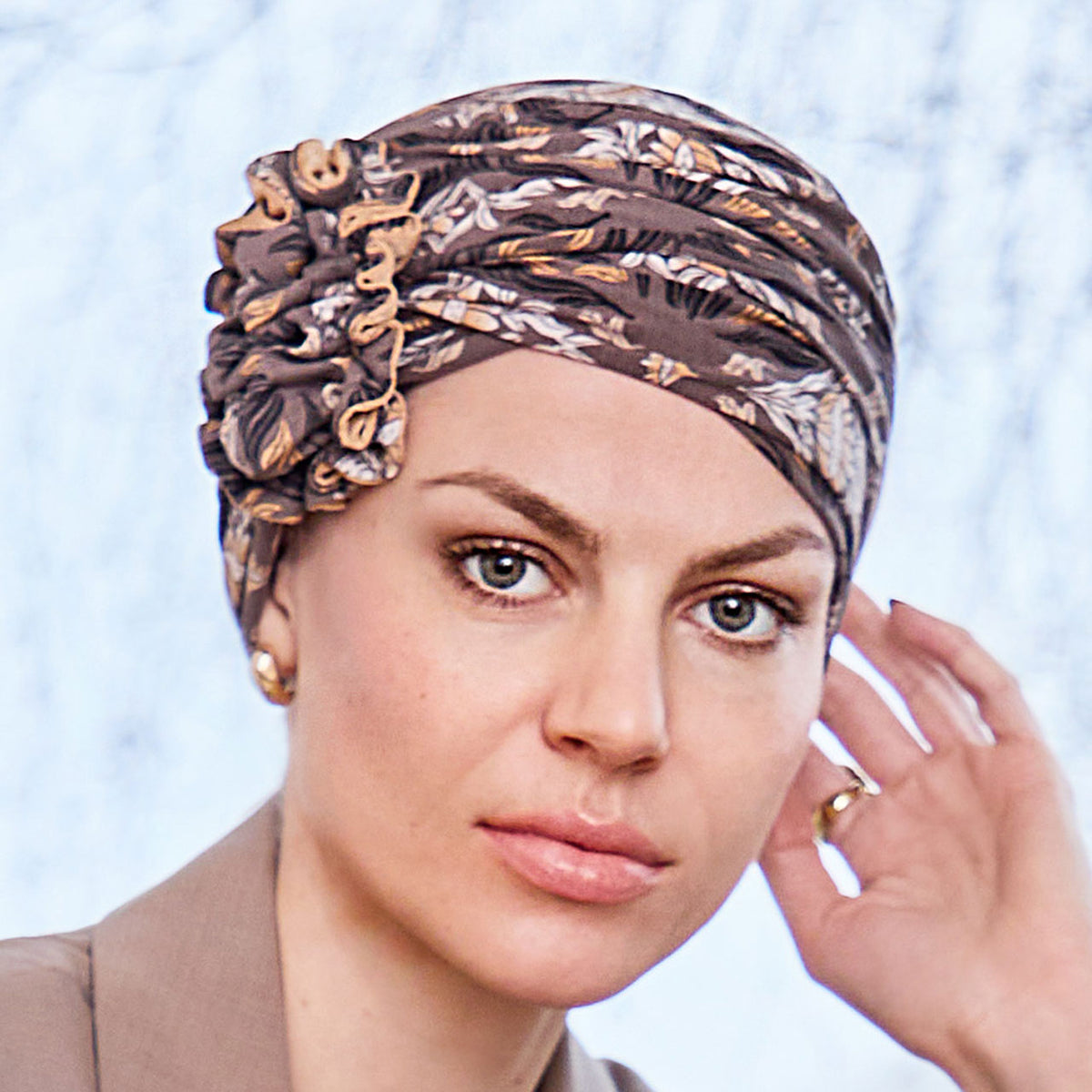 HocLotus Turban - Printed 4047 Autumn Ornaments