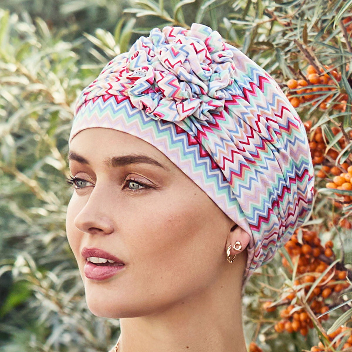 HocLotus Turban - Printed 4079 Zigzag Vibes