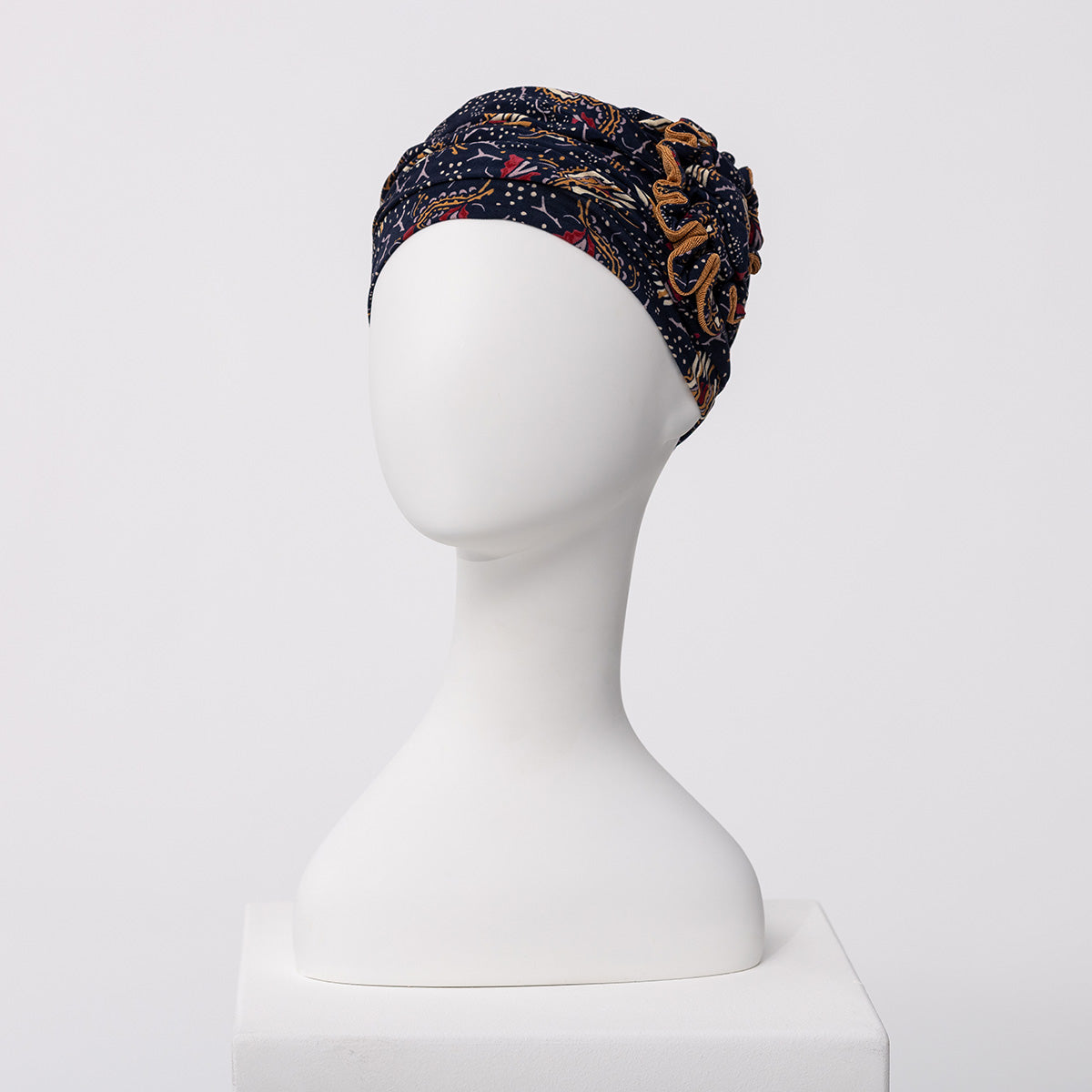 HocLotus Turban - Printed 4119 Amber Garden
