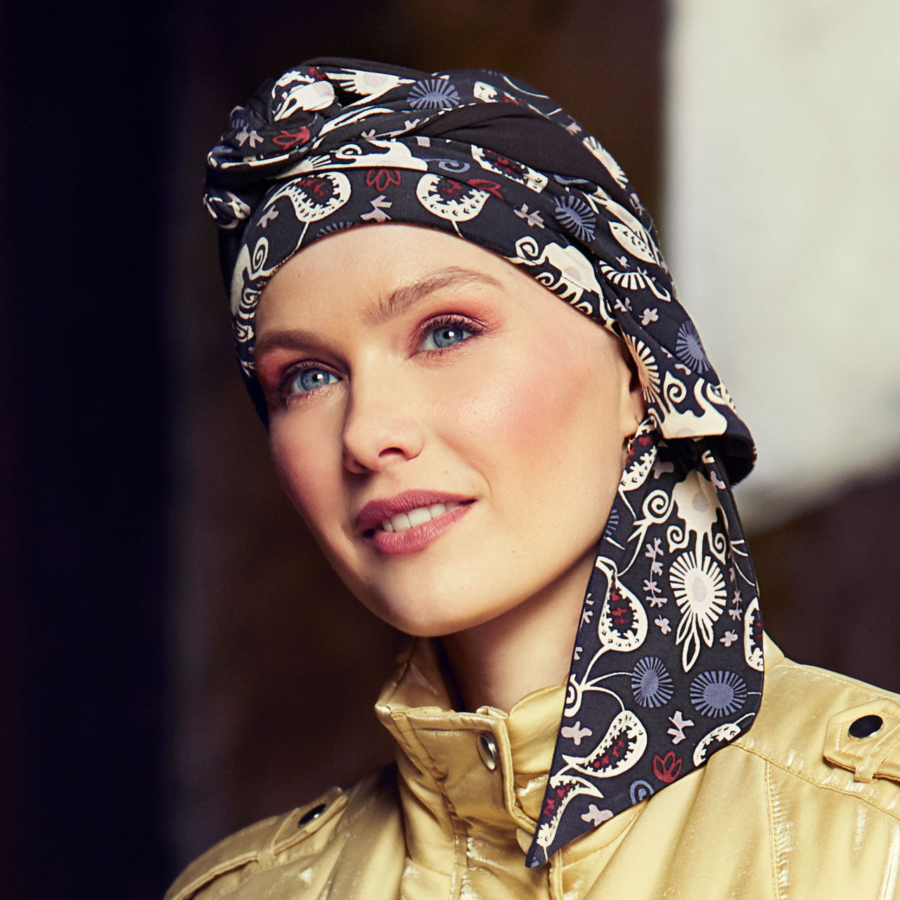 HocMantra Scarf Long Printed 0724 Modern Paisley The Hair Center