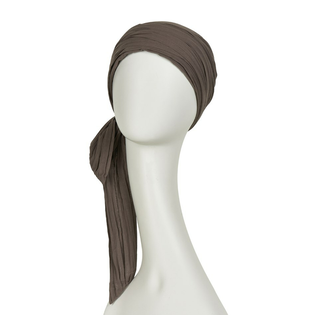 HocJoli Scarf - Long Crinkled 0282 Grey-Brown