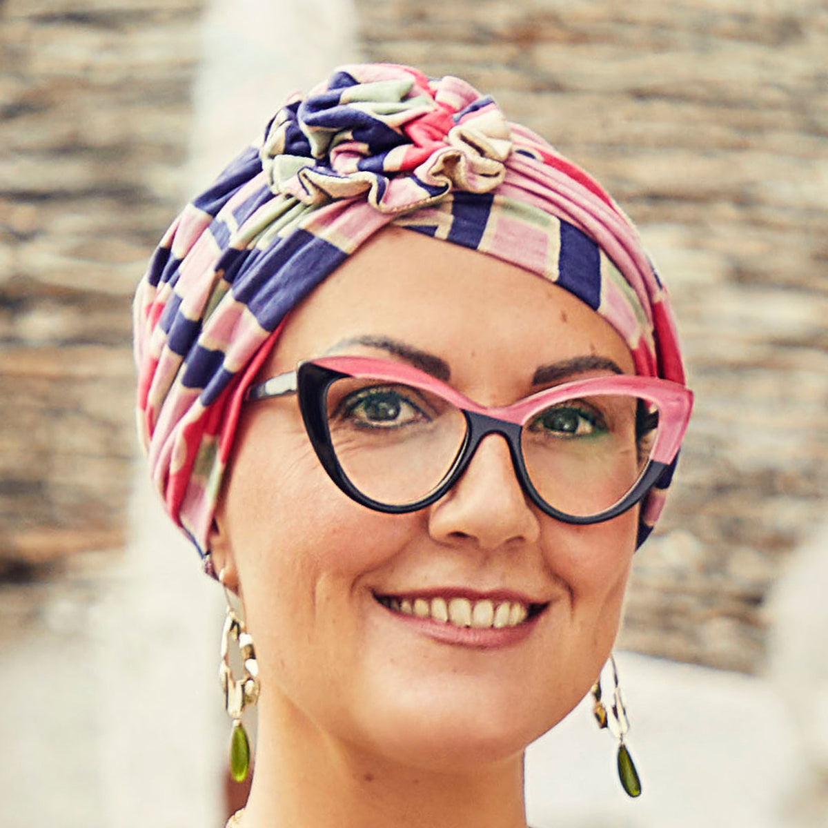 HocLotus Turban - Printed (Linen) 0817 Golden Beginnings