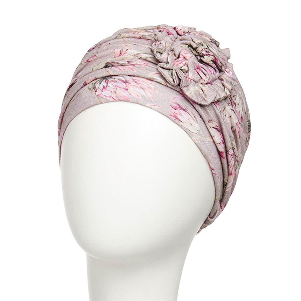 HocLotus Turban - Printed (Linen) 4024 Protea Love