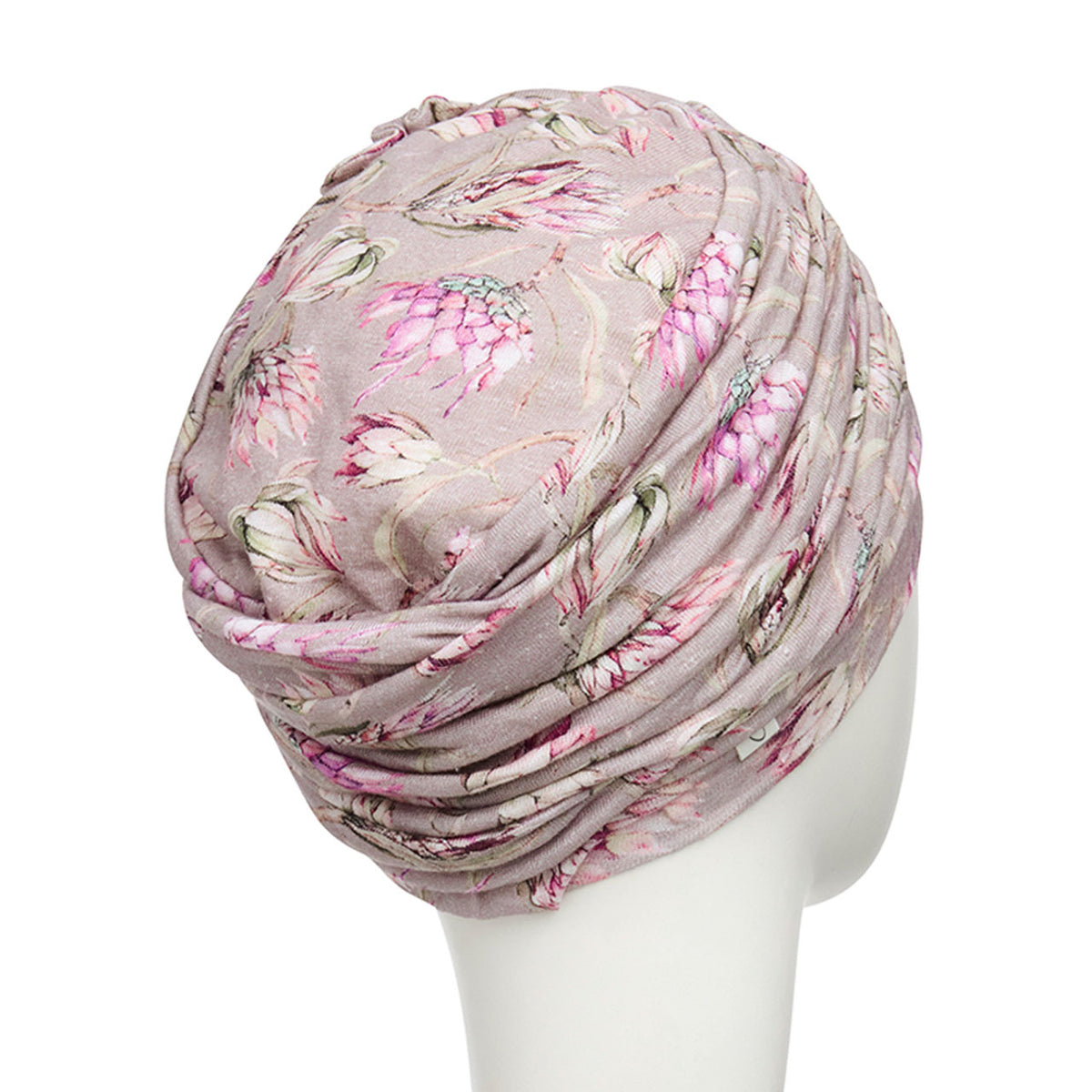 HocLotus Turban - Printed (Linen) 4024 Protea Love