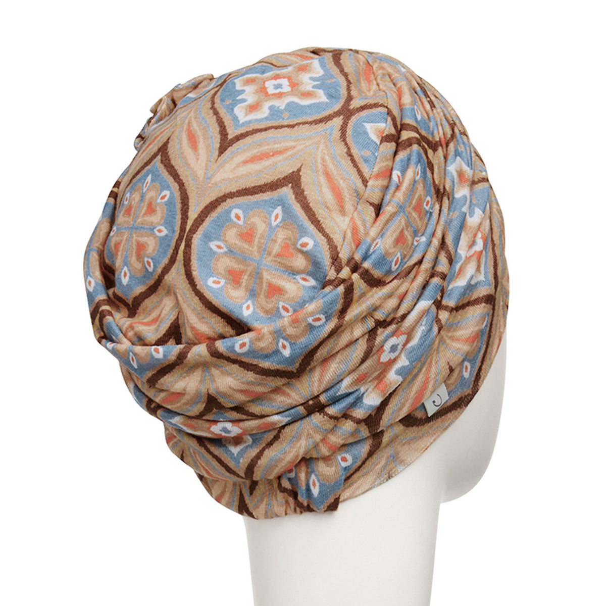 HocLotus Turban - Printed (Linen) 4081 Touch of Gold