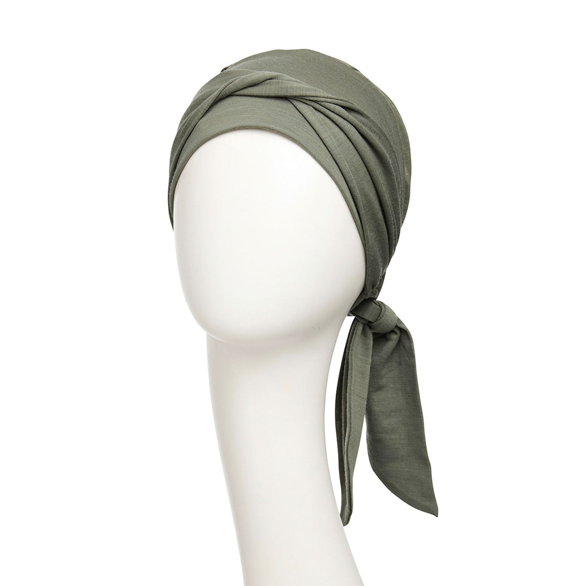 B.B. HocBeatrice Turban with Ribbons 4062 Khaki Green