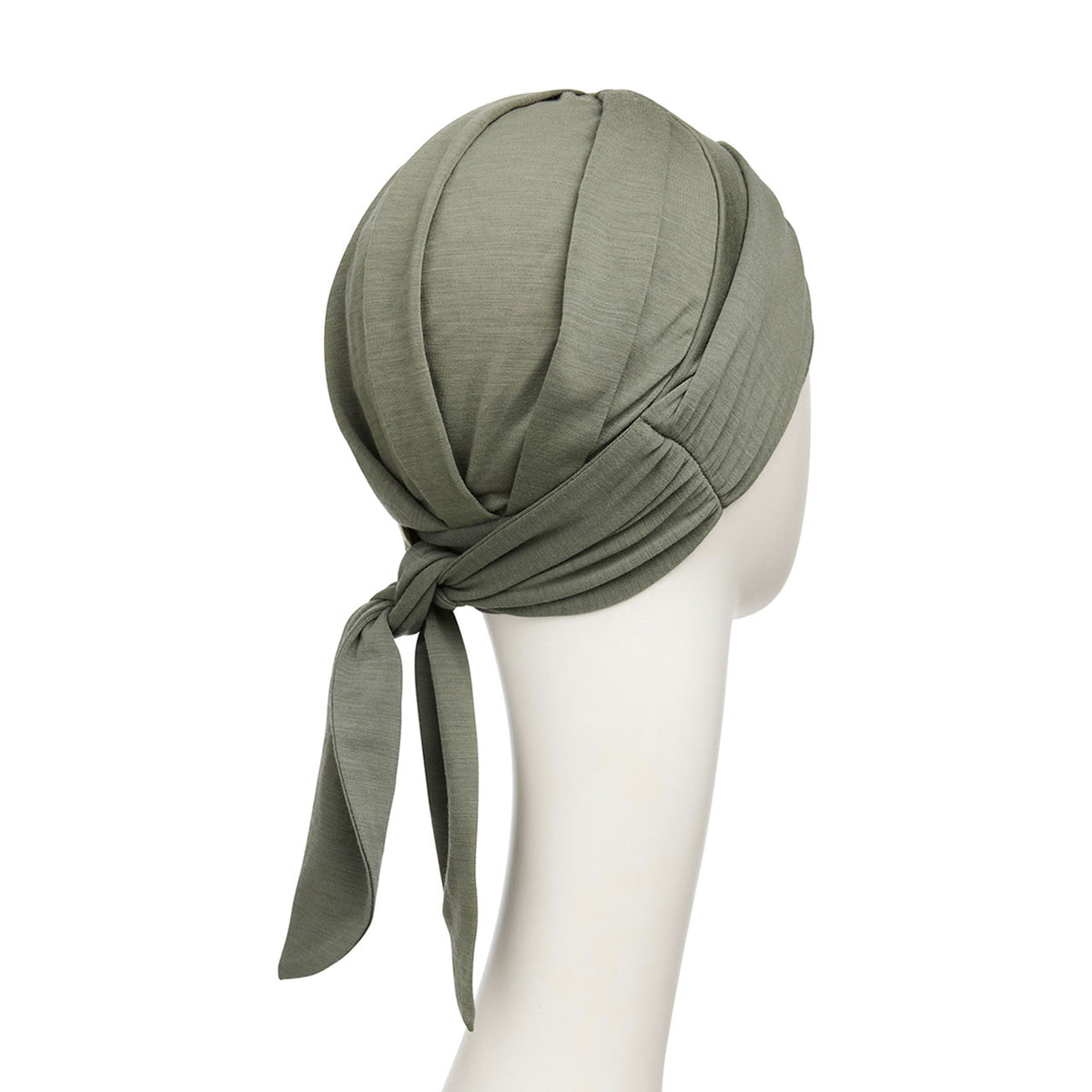 B.B. HocBeatrice Turban with Ribbons 4062 Khaki Green