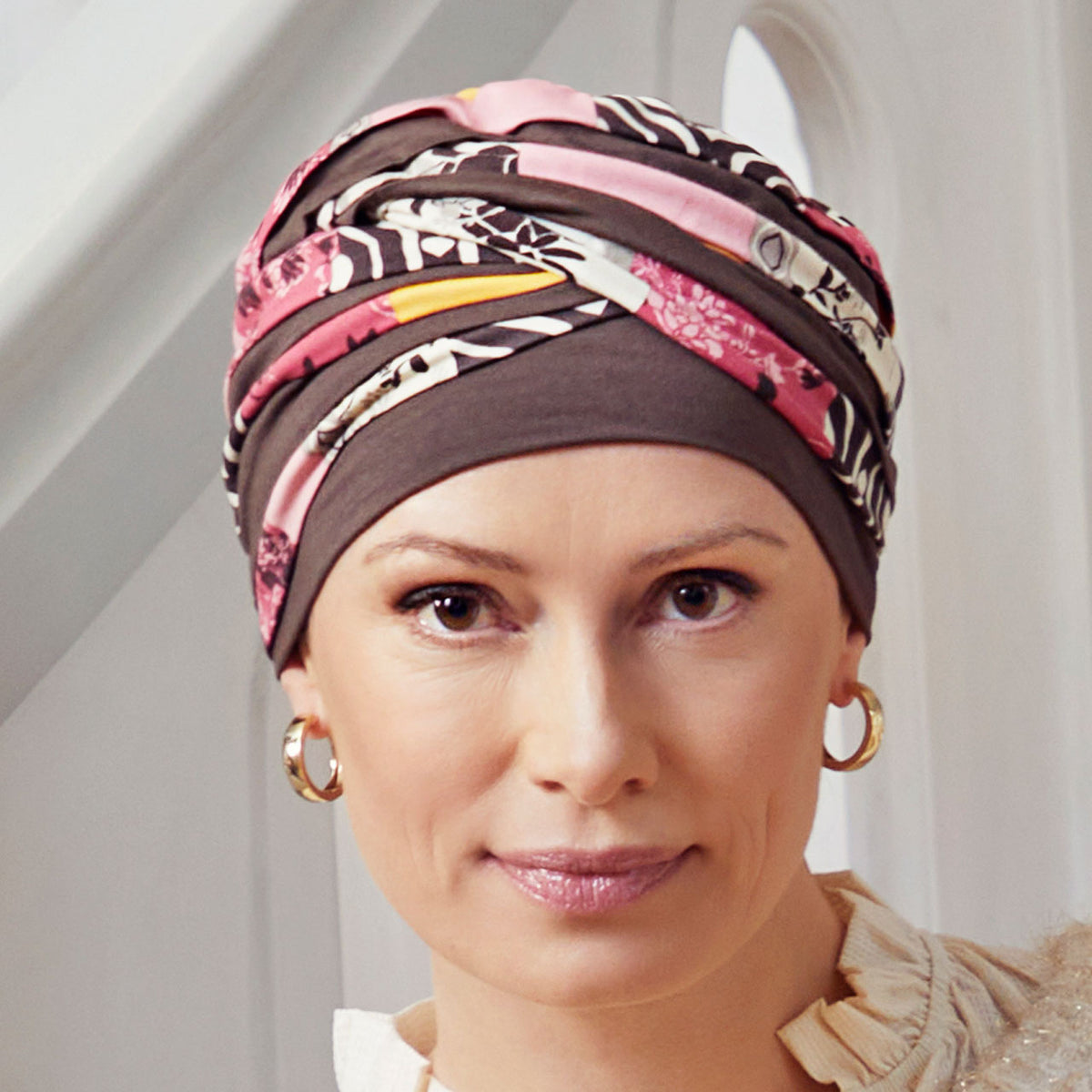 HocShanti Turban - Printed 0884 Fall Galore