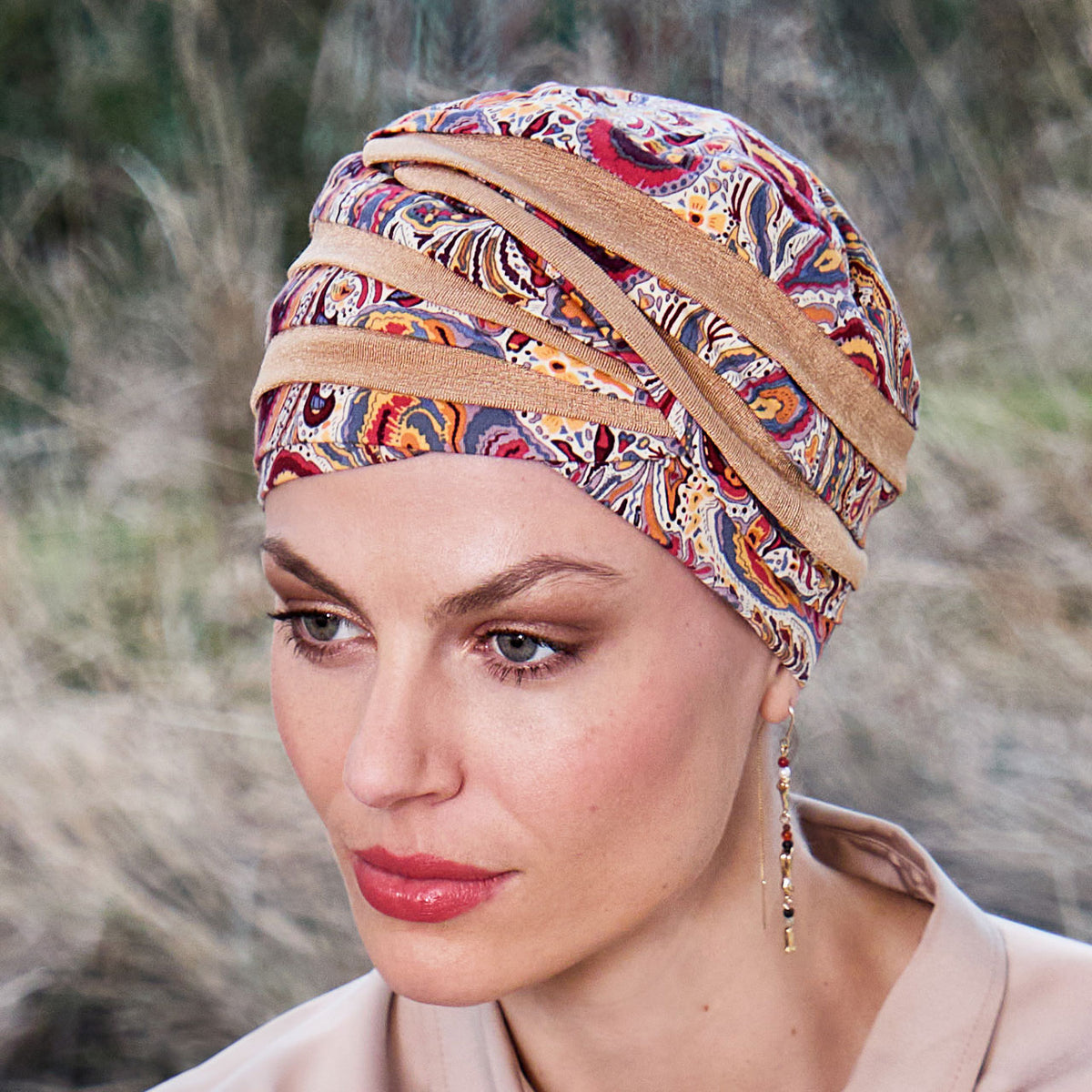 HocShanti Turban - Printed 4046 Moroccan Paisley