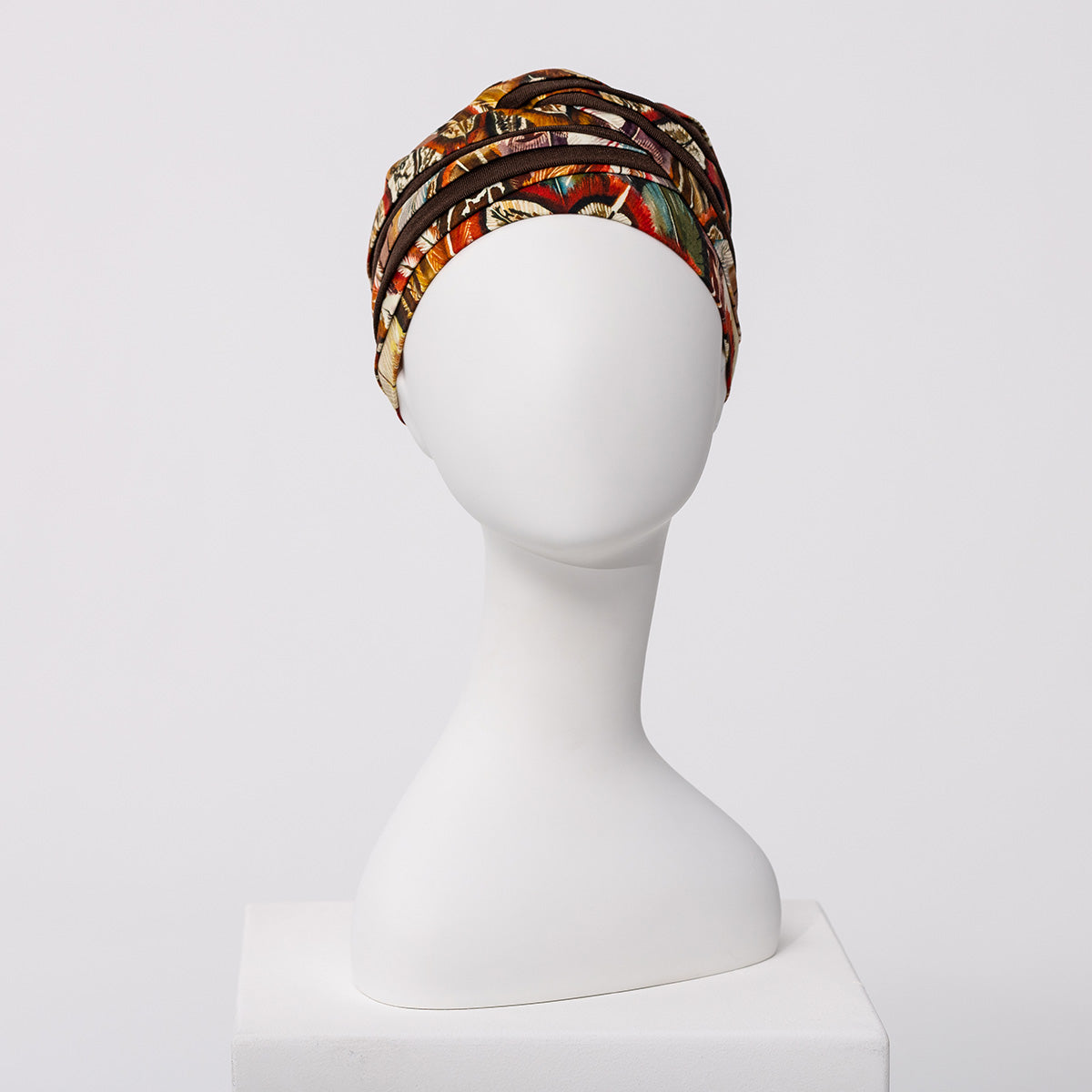 HocShanti Turban - Printed 4117 Tribal Feathers