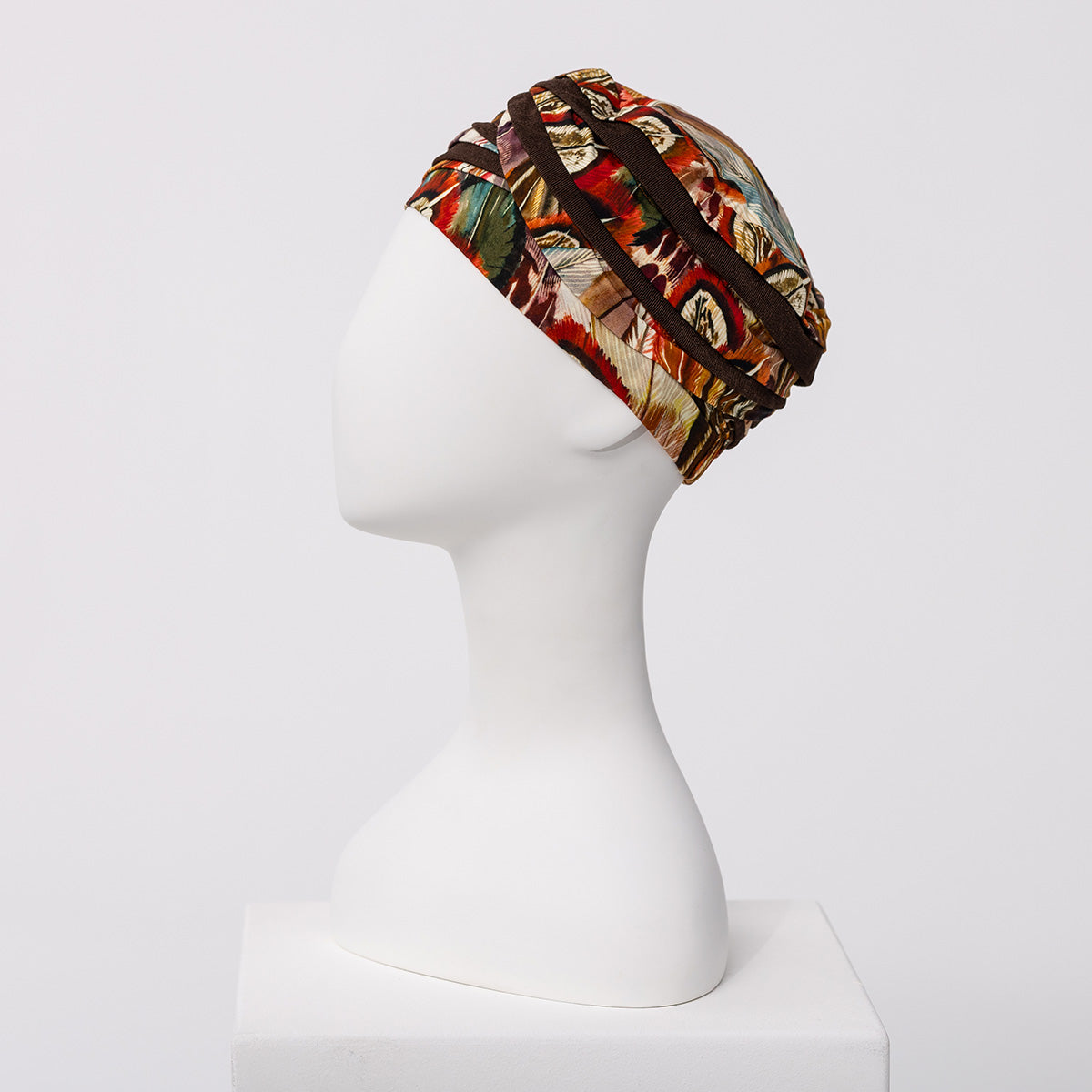 HocShanti Turban - Printed 4117 Tribal Feathers