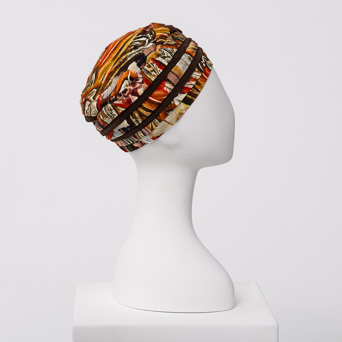HocShanti Turban - Printed 4117 Tribal Feathers