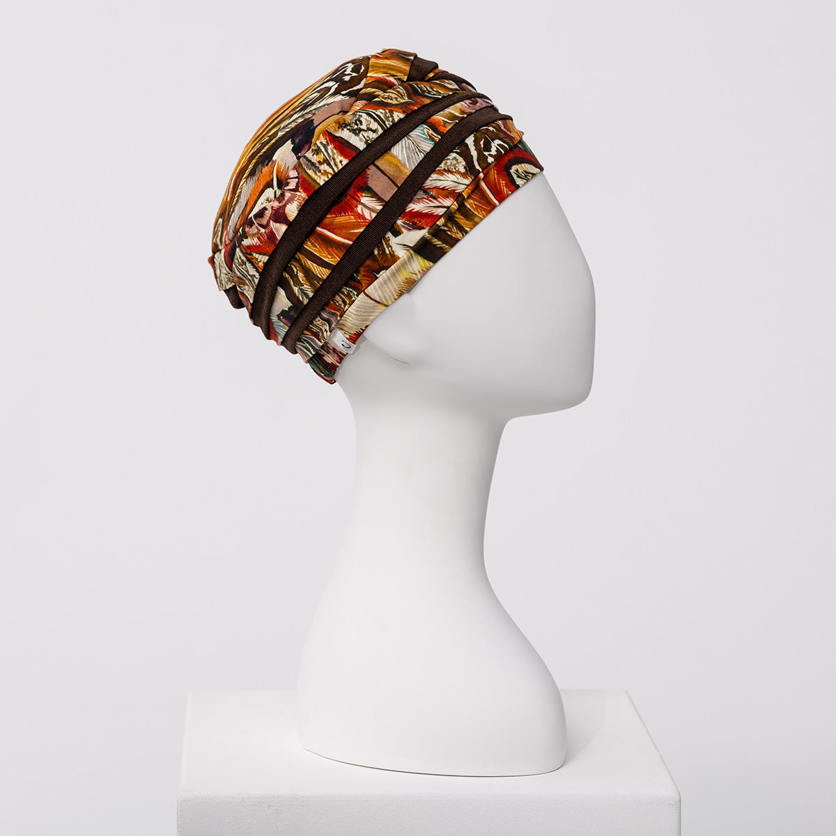 HocShanti Turban - Printed 4117 Tribal Feathers