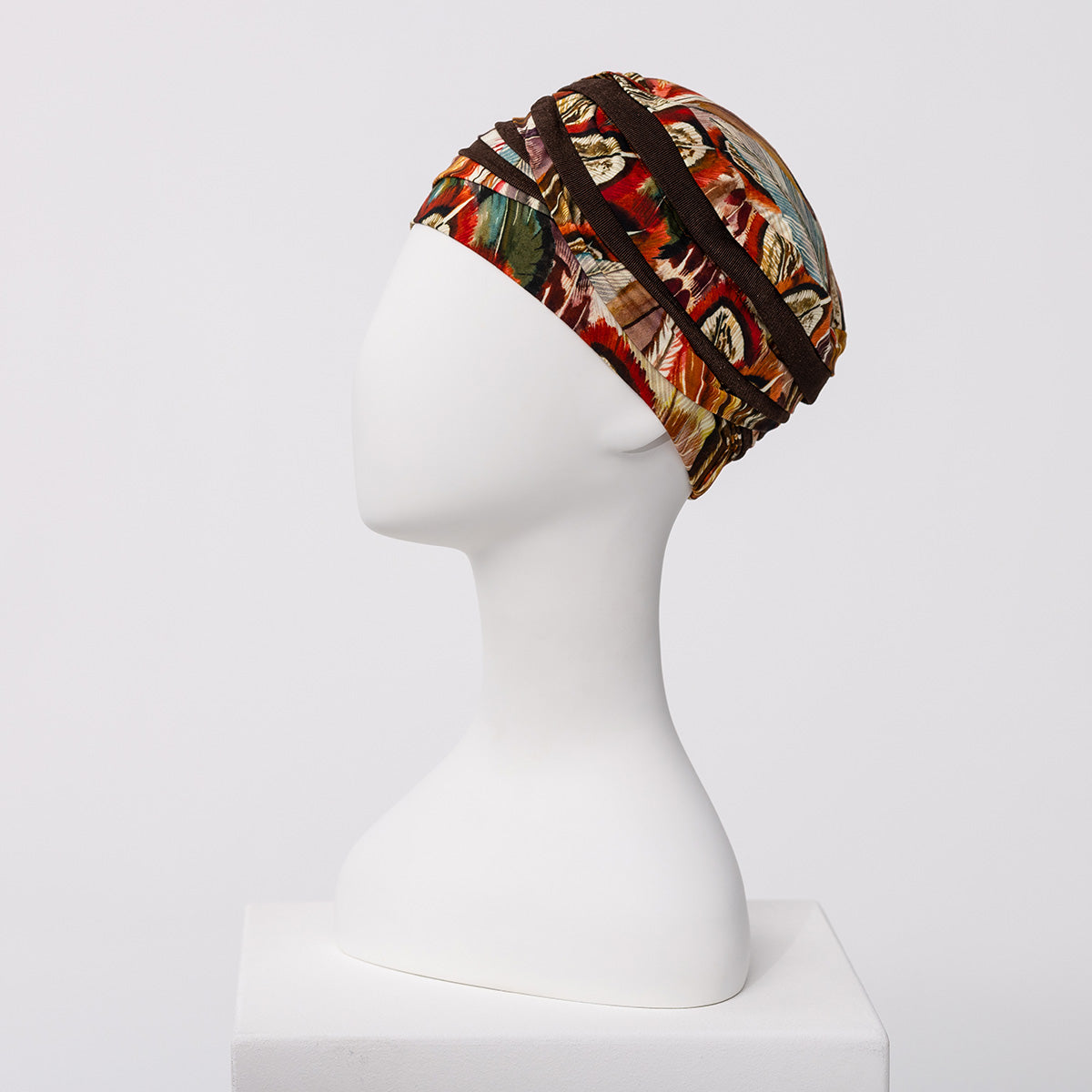 HocShanti Turban - Printed 4117 Tribal Feathers