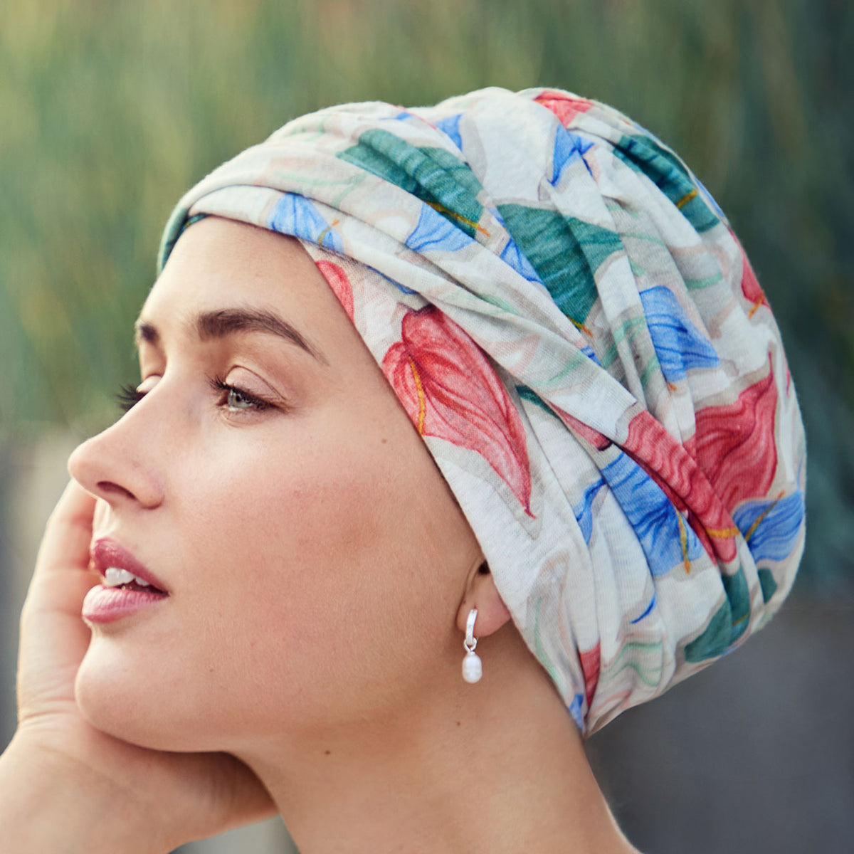 HocShakti Turban - Printed 4080 Tropical Blossoms