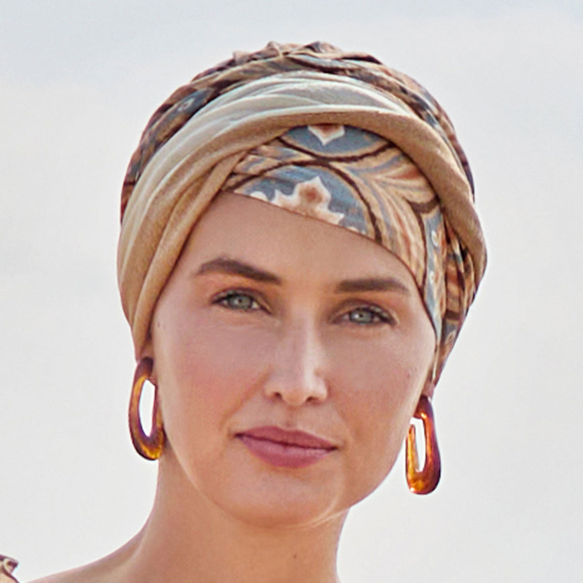 HocShakti Turban - Printed 4081Tuch of Gold