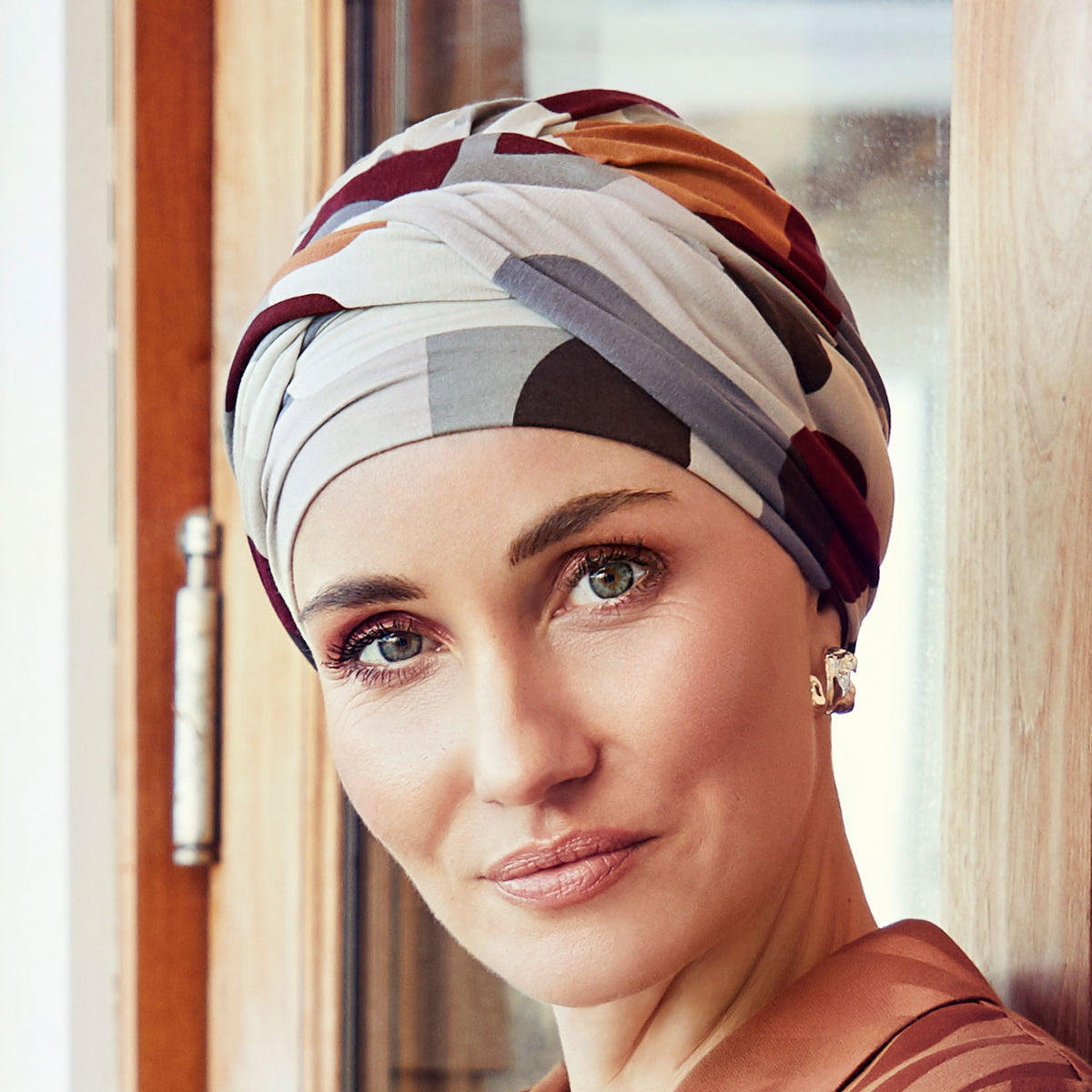 HocShakti Turban - Printed 0793 Caramel Graphics