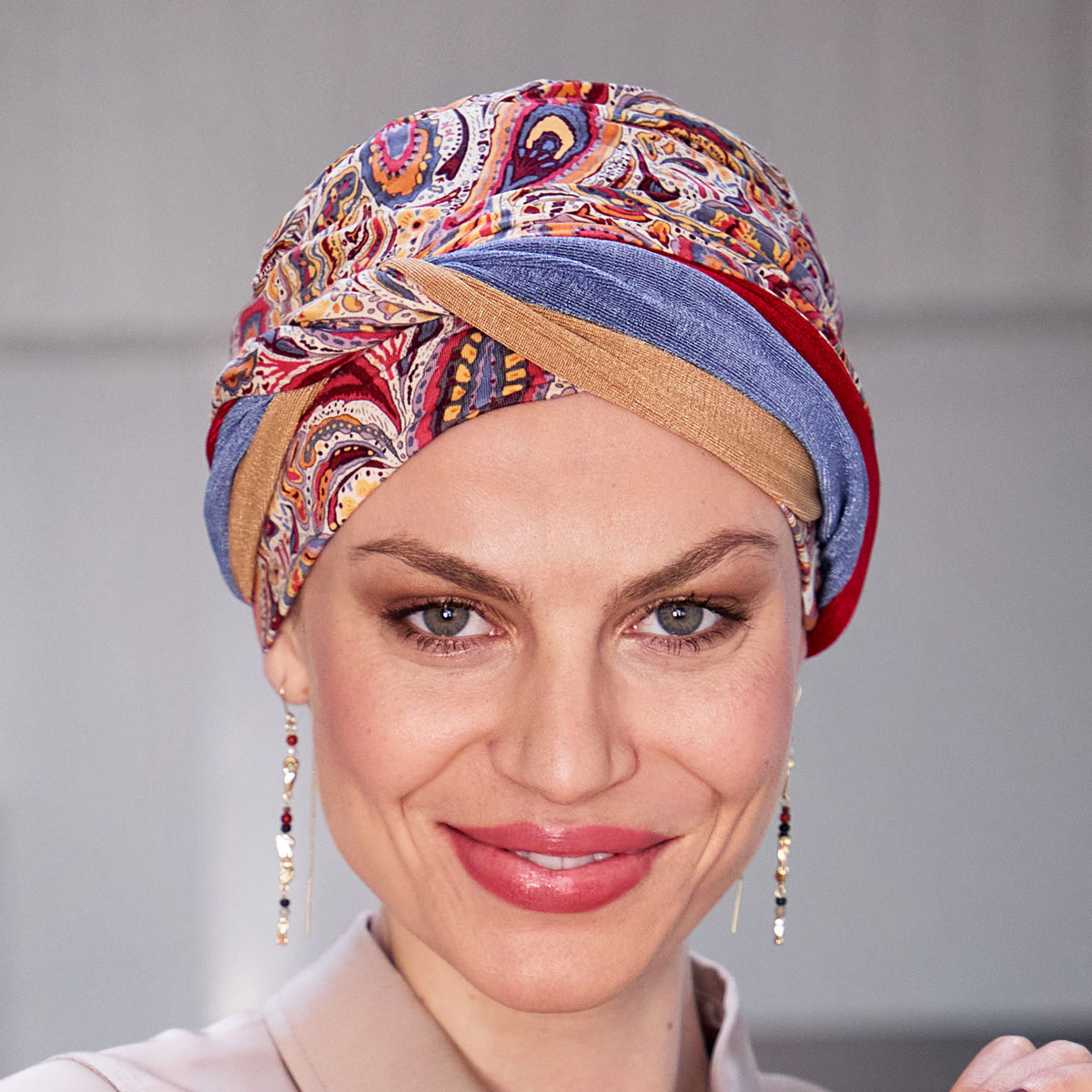 HocShanti Turban - Printed 4046 Moroccan Paisley