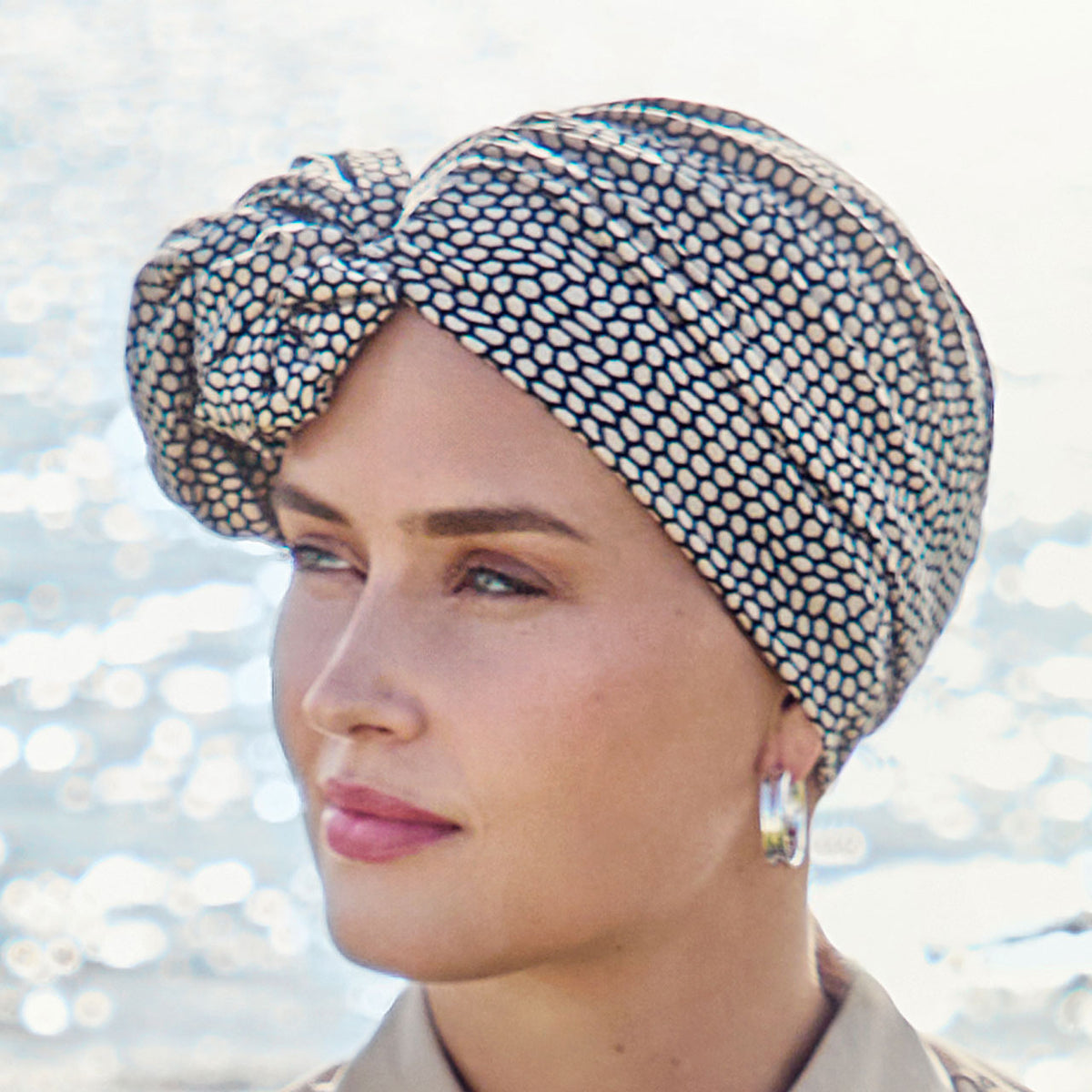 HocShakti Turban - Printed 4076 Beige Snake