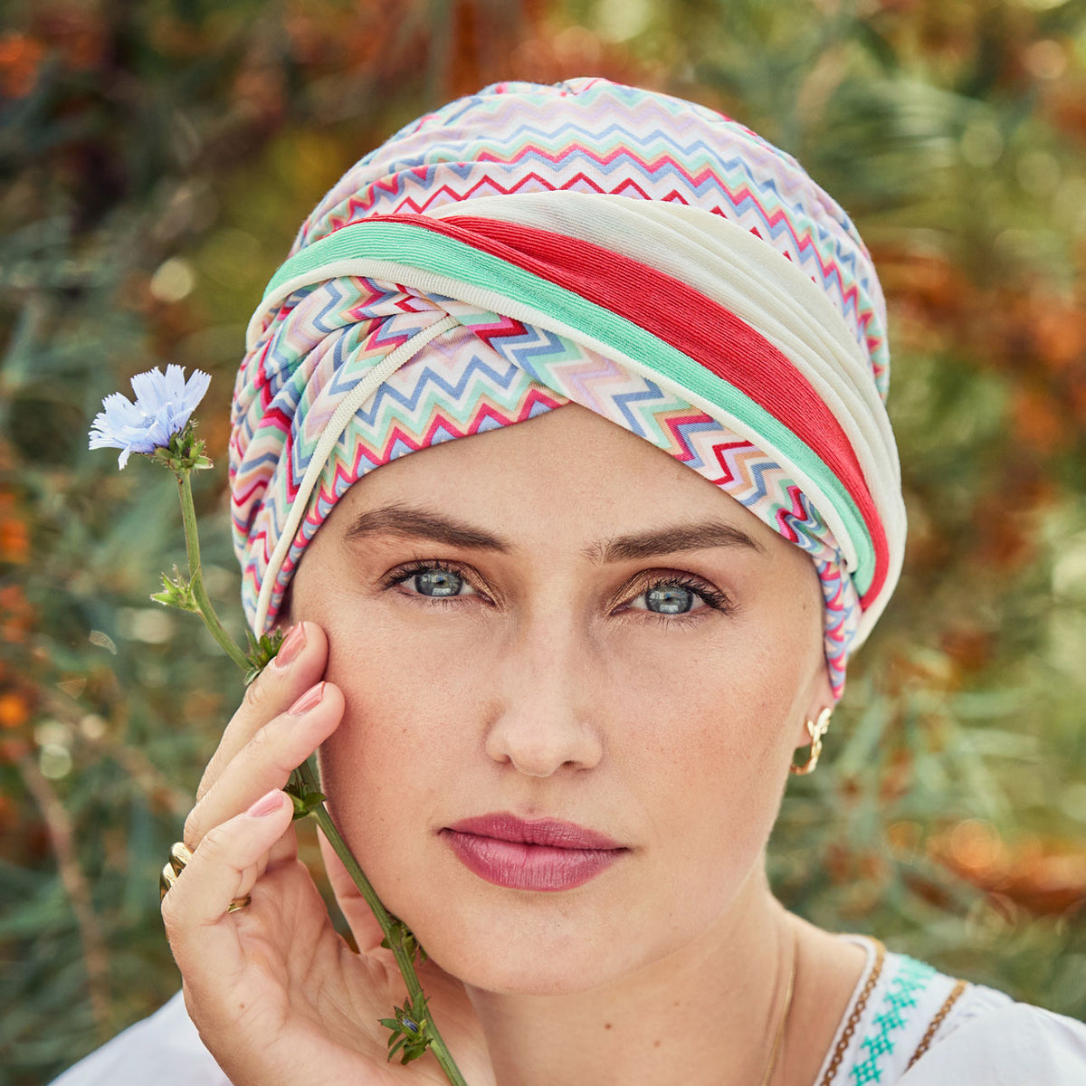 HocShakti Turban - Printed 4079 Zigzag Vibes