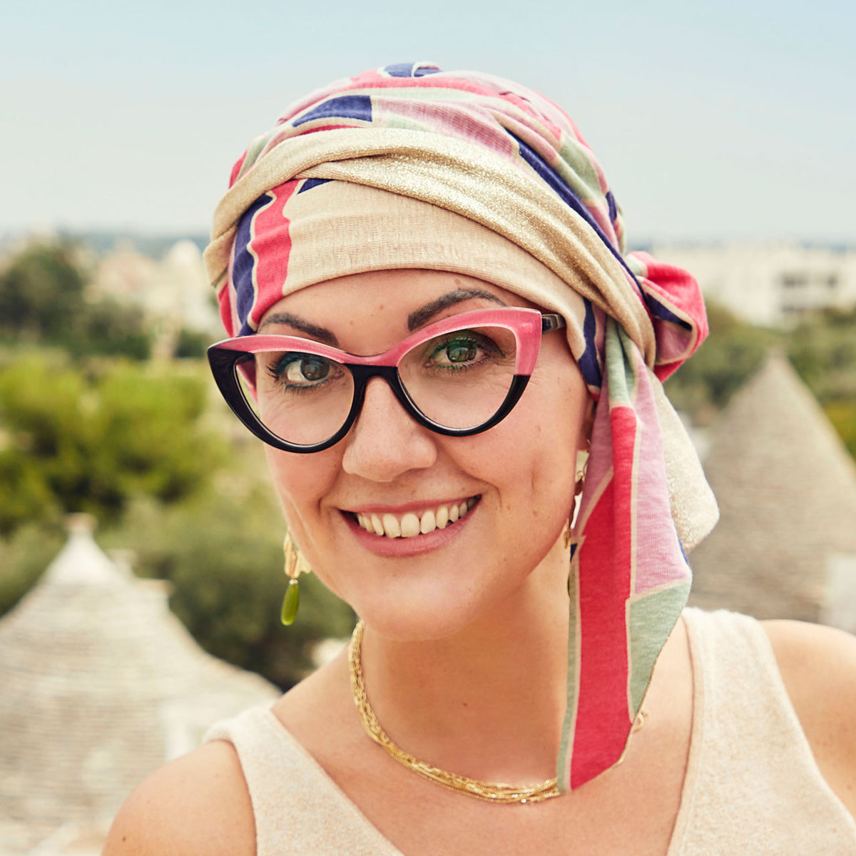 HocBeatrice Turban - Printed 0817 Golden Beginnings