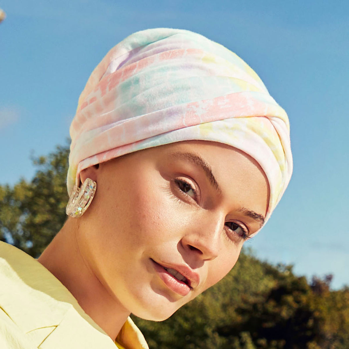 HocZoya - V Turban 0853 Pastel Tie Dye