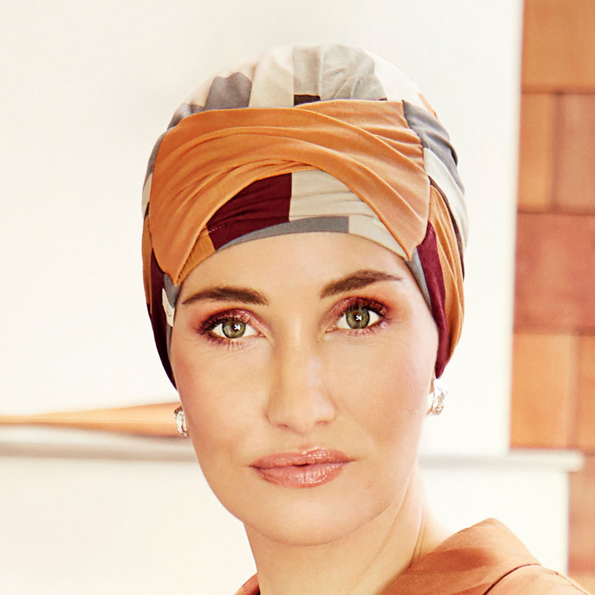 HocAmia Turban - Printed 0793 Caramel Graphics