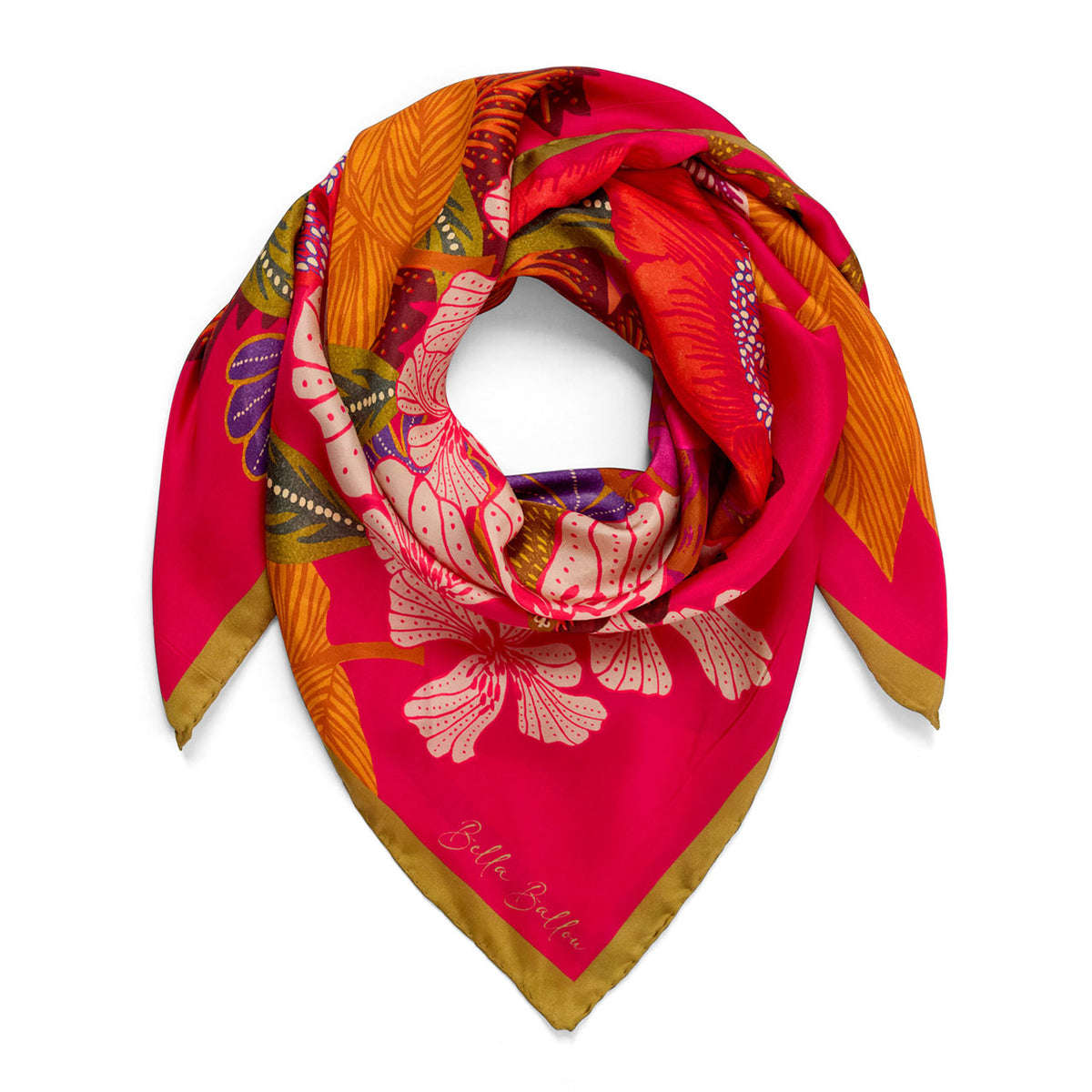 HocSilk Scarf 90x90 - 4041 Bouquet-Pink
