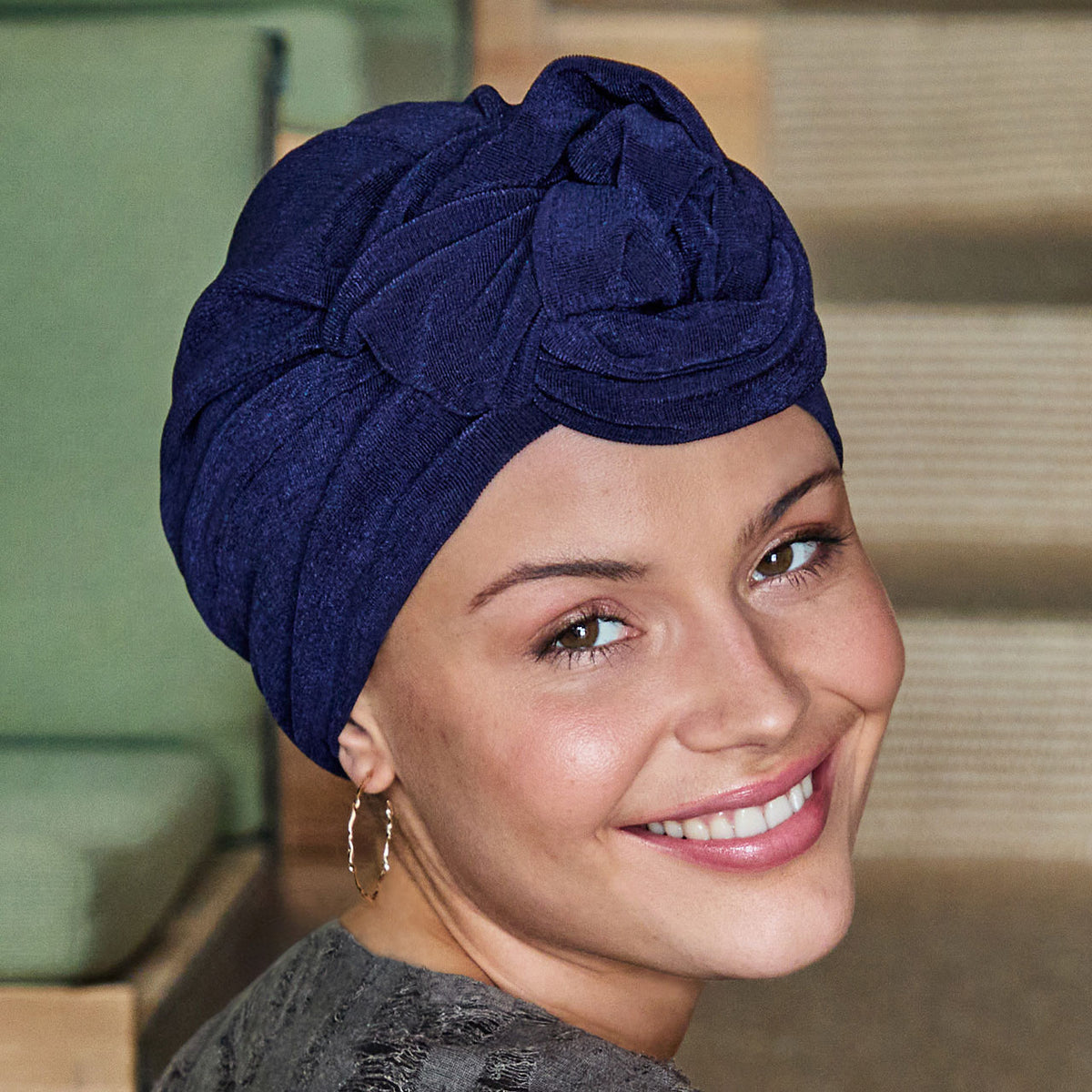 HocElena - V Turban 4075 Midnight Blue 