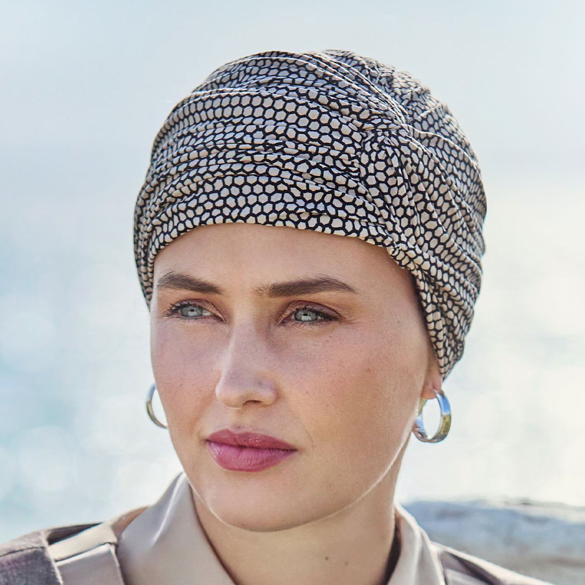 HocJoyoTurban (Printed) 4076 Beige Snake