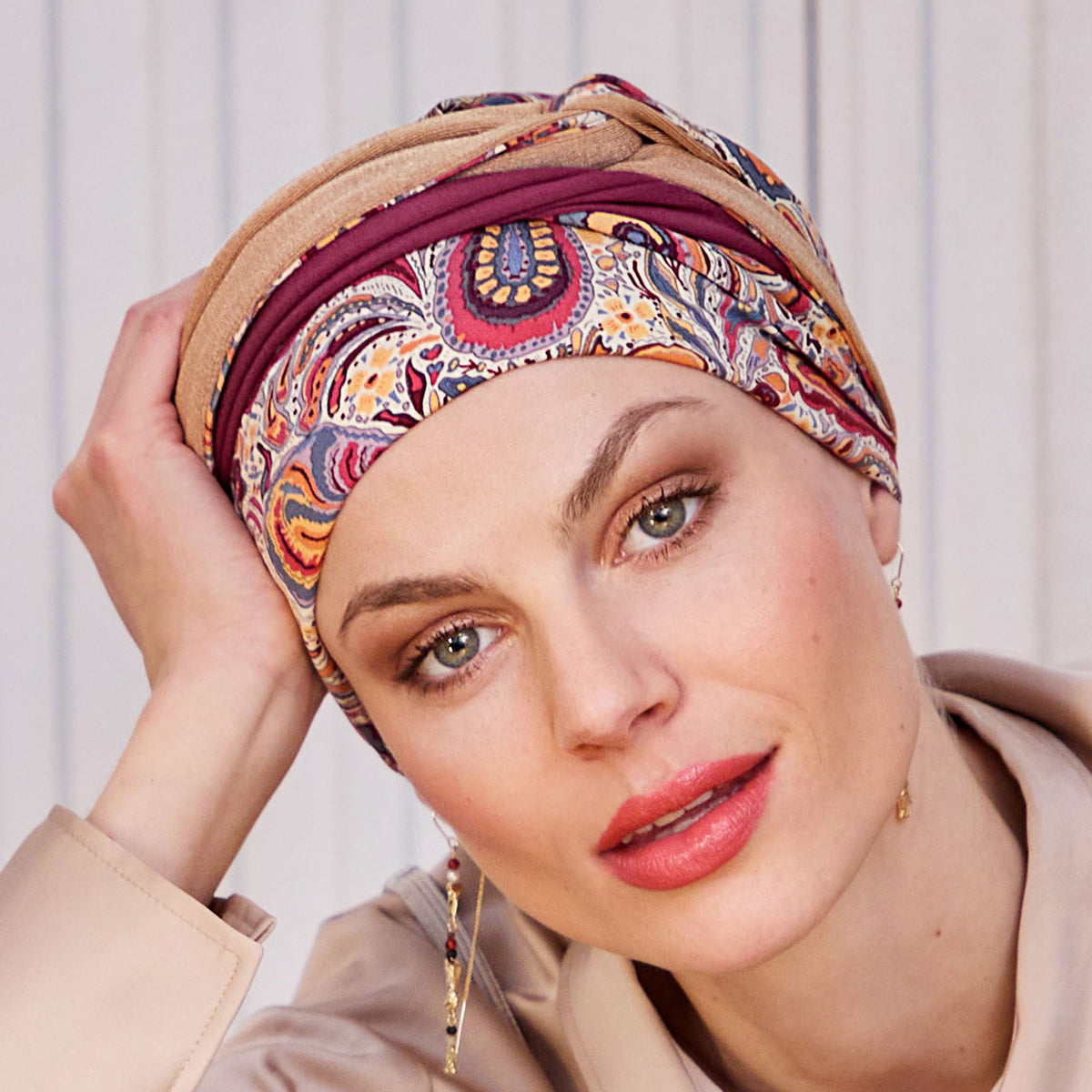 HocNoya Turban - Printed 4046 Moroccan Paisley