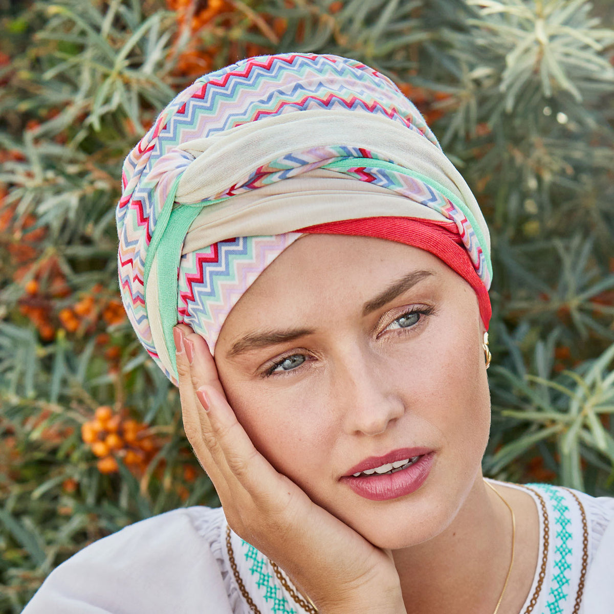 HocNoya Turban - Printed 4079 Zigzag Vibes