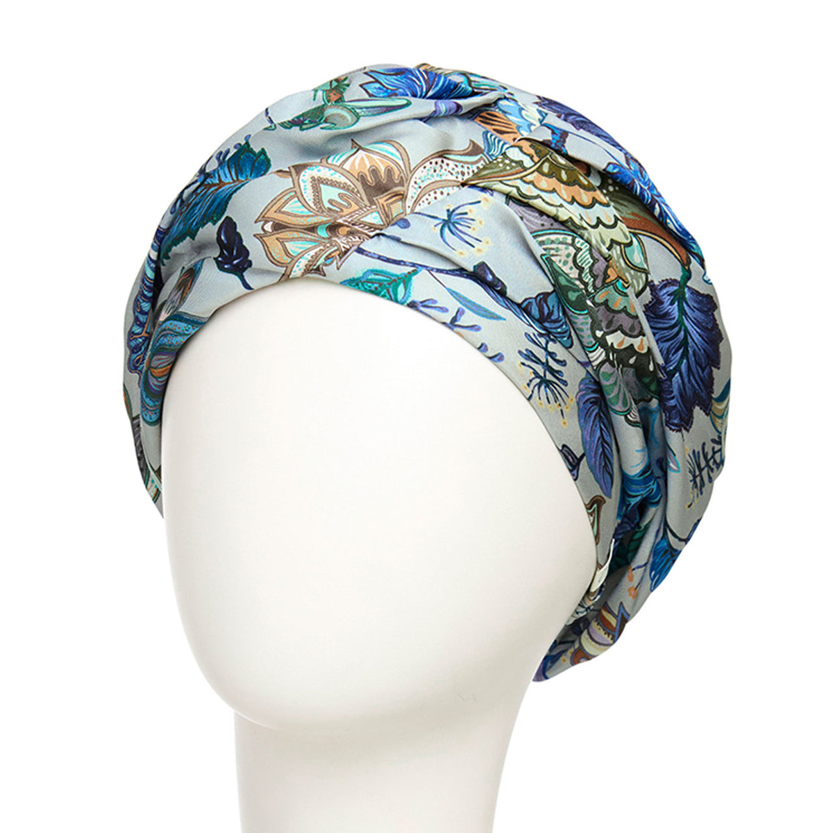 HocCiana Turban - 4091 Paisley Love- Blue/Grey
