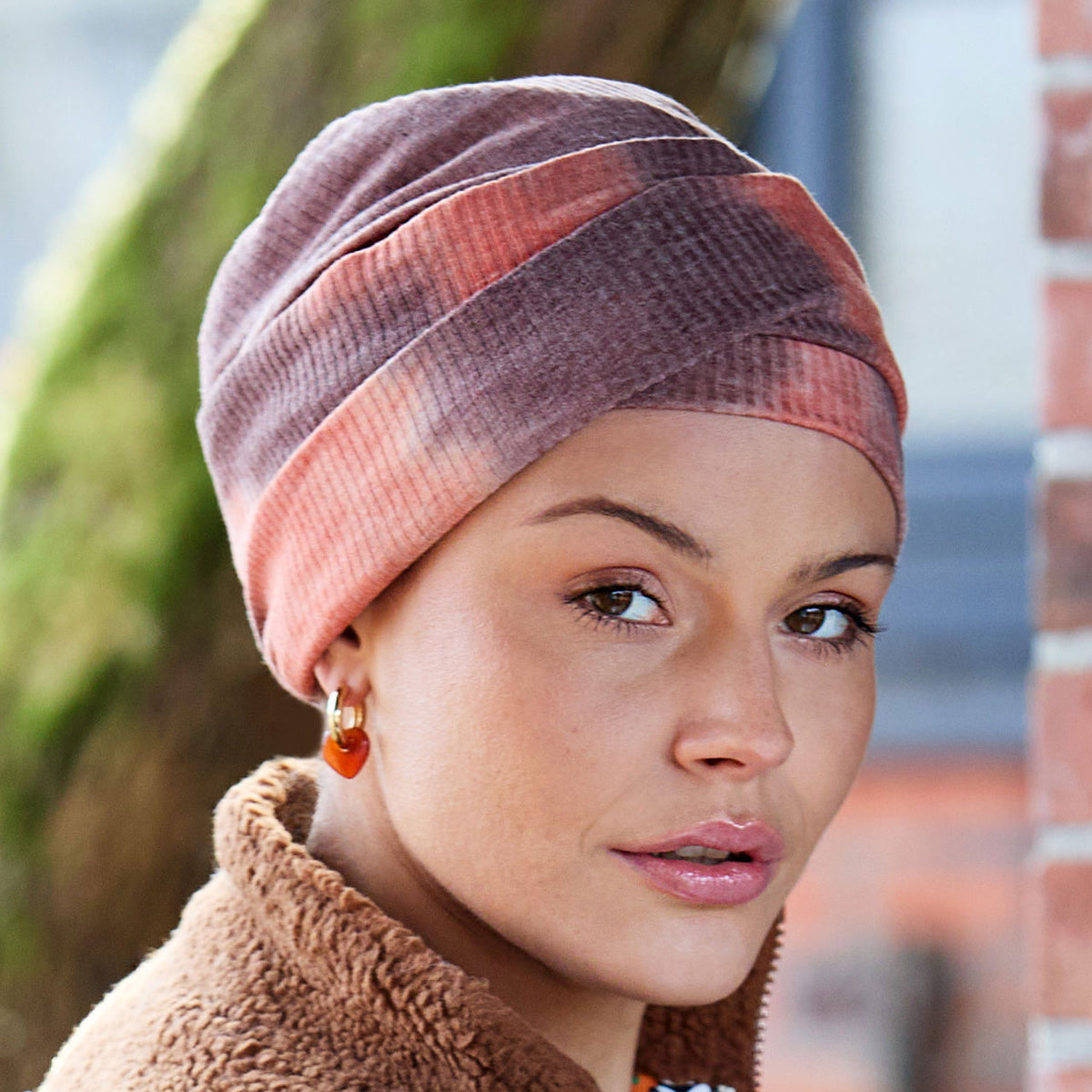 HocZoya - V Turban (Ribbed) 4064 Sunset Tie Dye