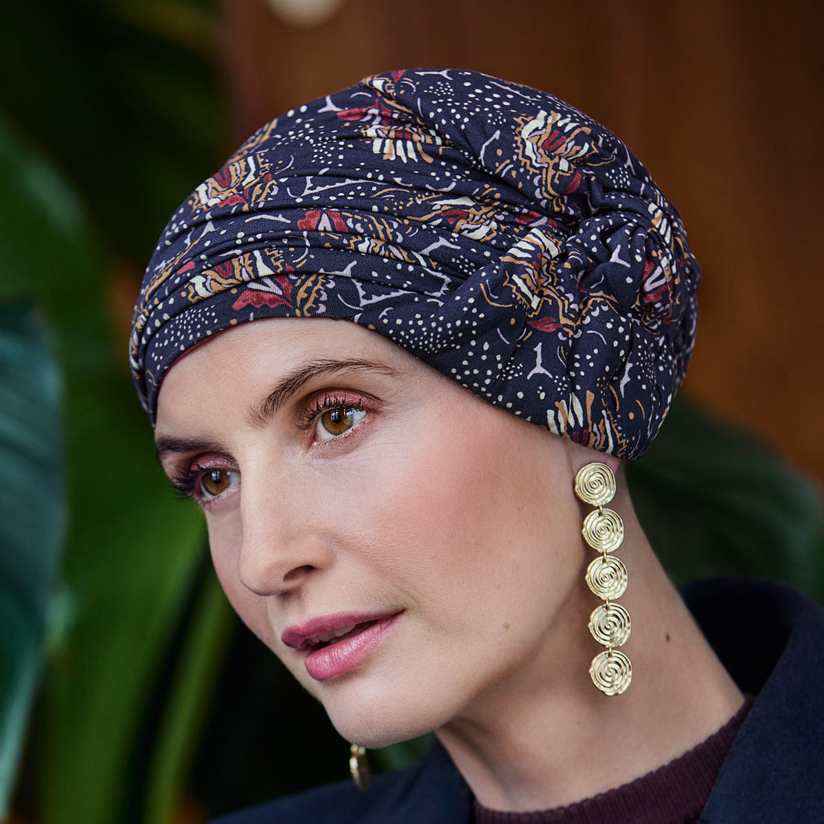 HocAlina Turban - Printed 4119 Amber Garden