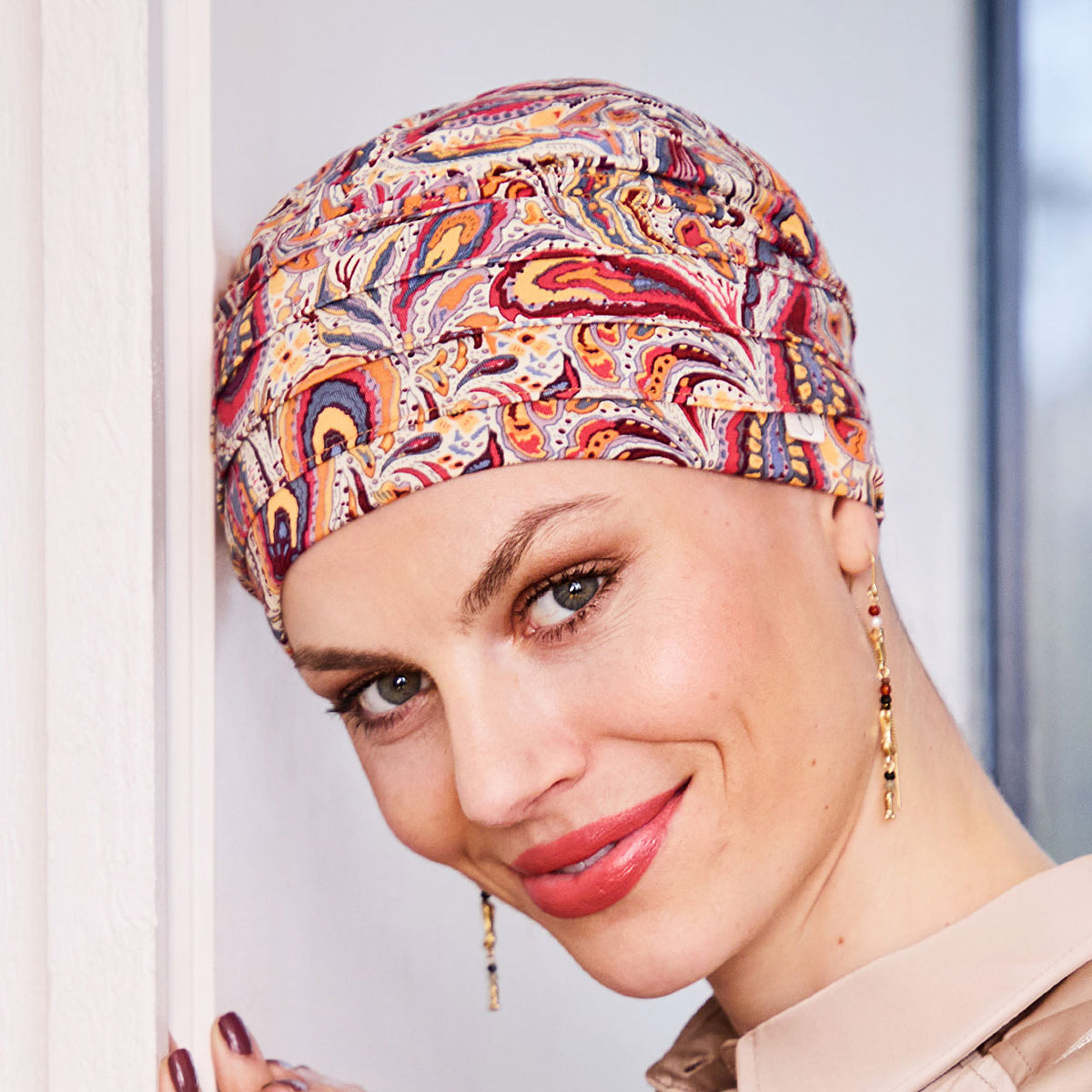 HocYoga Turban - Printed 4046 Moroccan Paisley