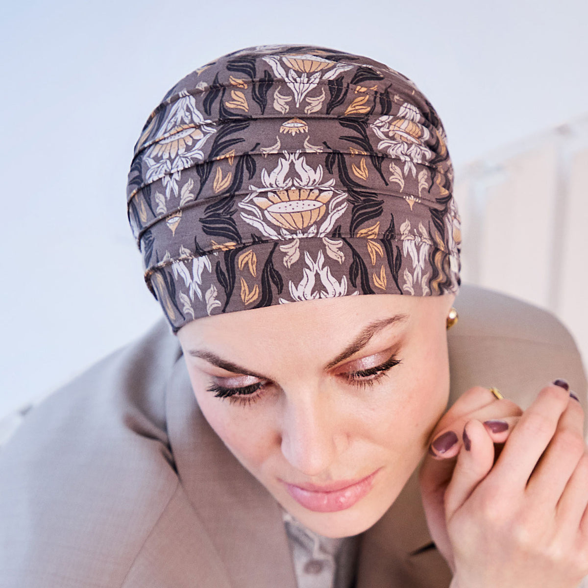 HocYoga Turban - Printed 4047 Autumn Ornaments