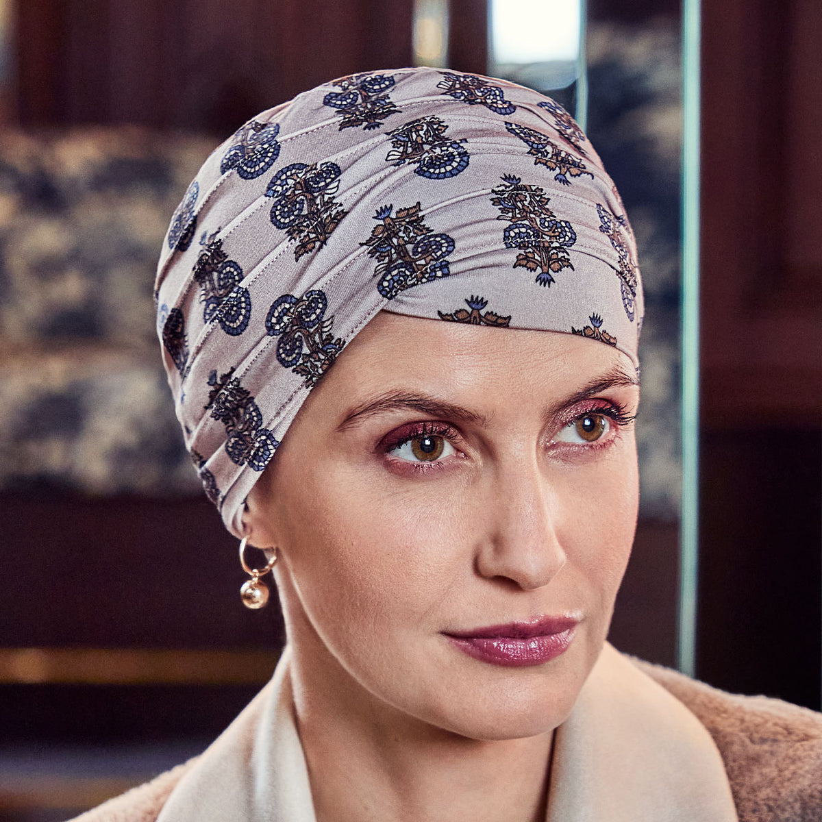 HocYoga Turban - Printed 4116 Paisley Elegance