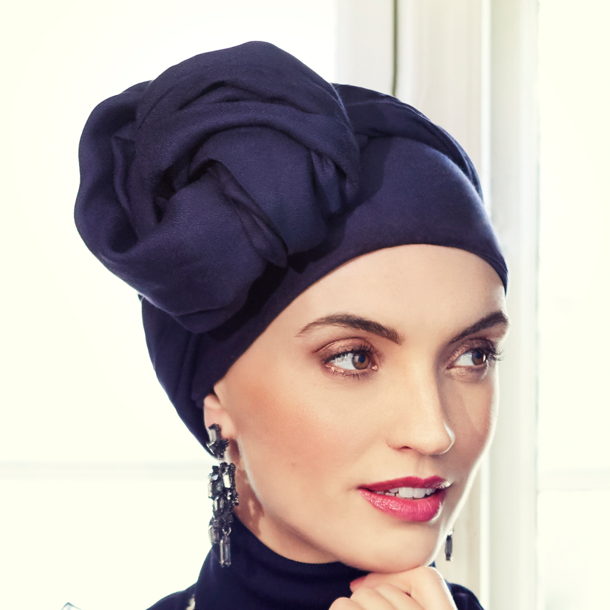 HocSapphire Turban Set 0663 Black Iris