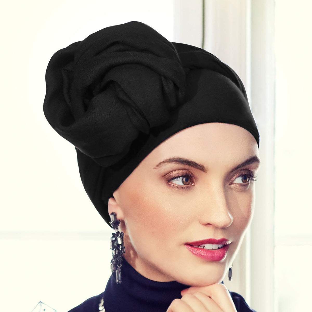 HocSapphire Turban Set 0663 Black Iris