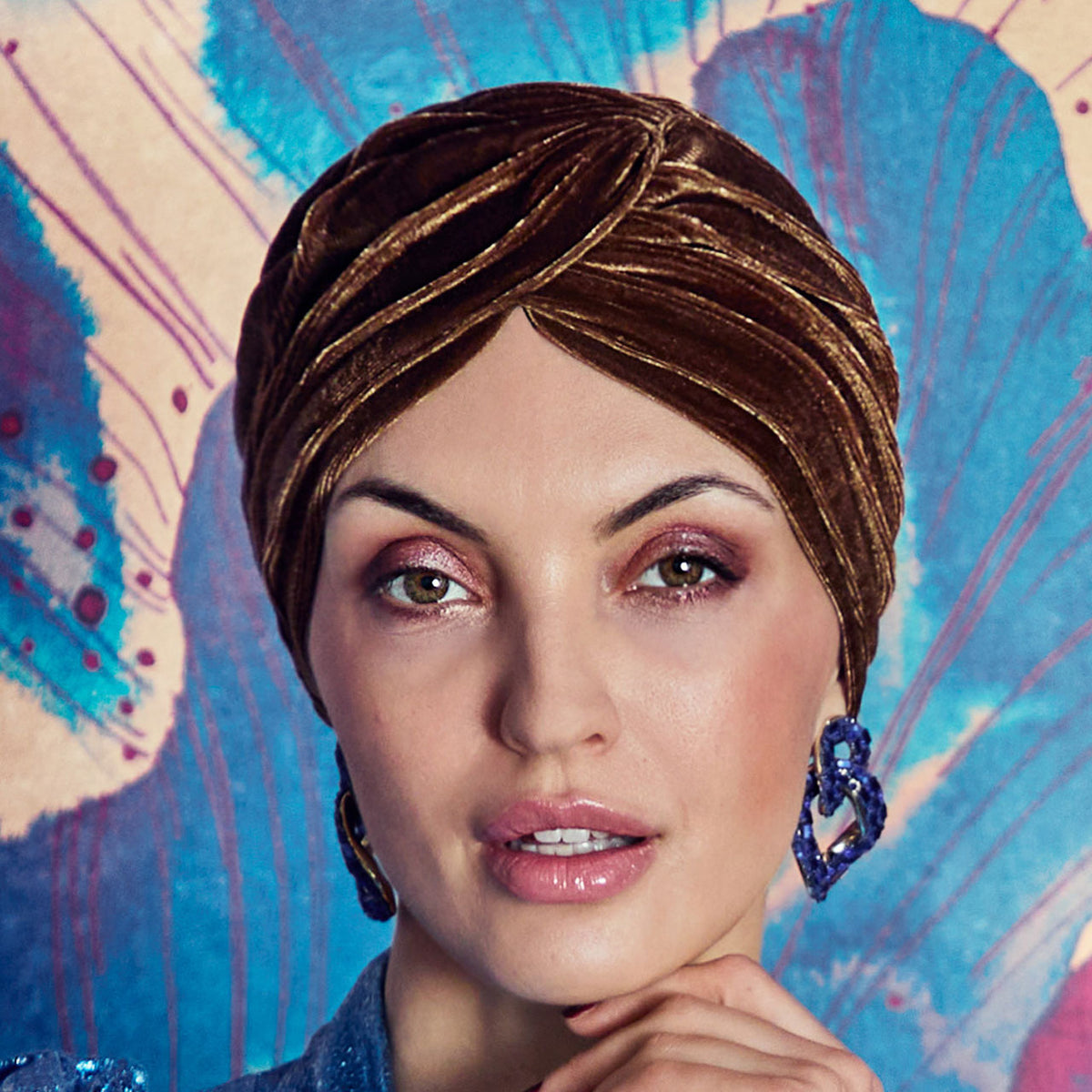 HocPearl Turban - Velvet 4060 Hazel Gold
