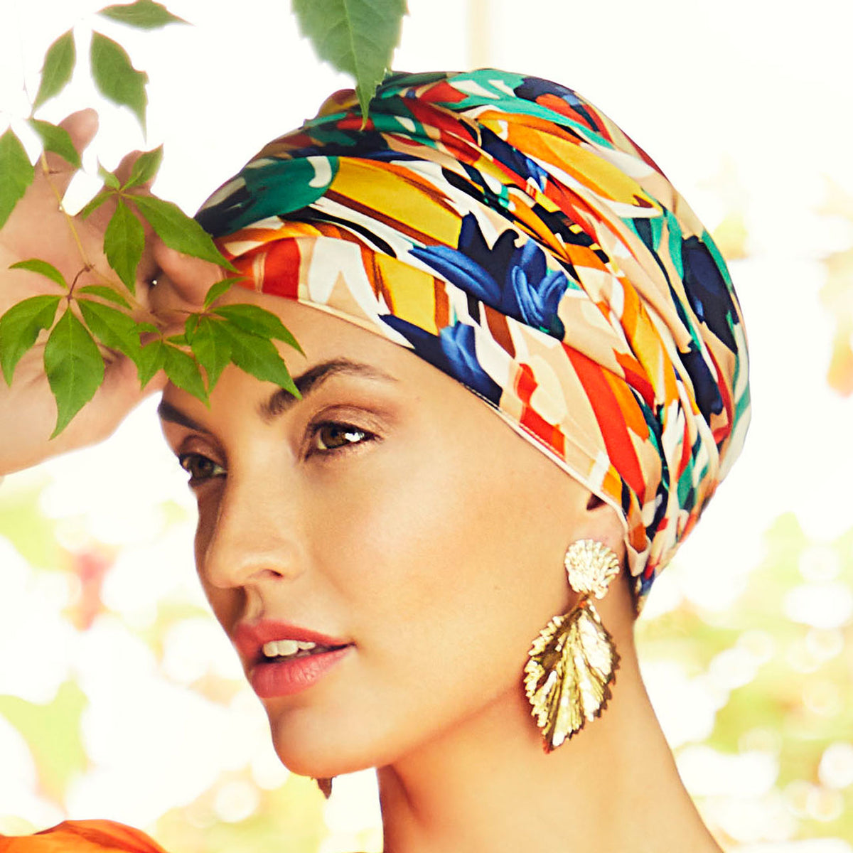 HocSapphire Turban - Printed 0836 Flowerbed Mix