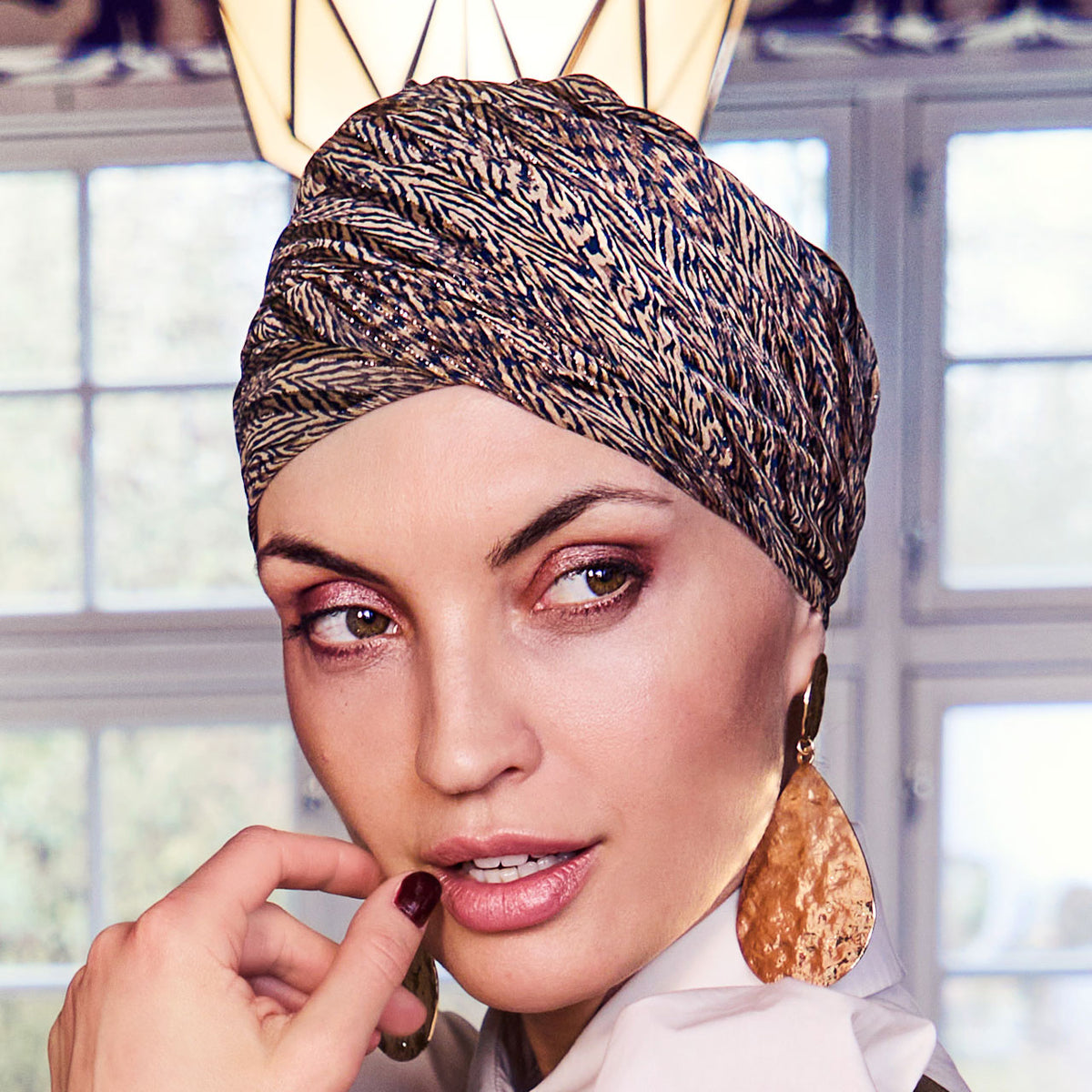 HocSapphire Turban - Printed 4055 Blue Ink