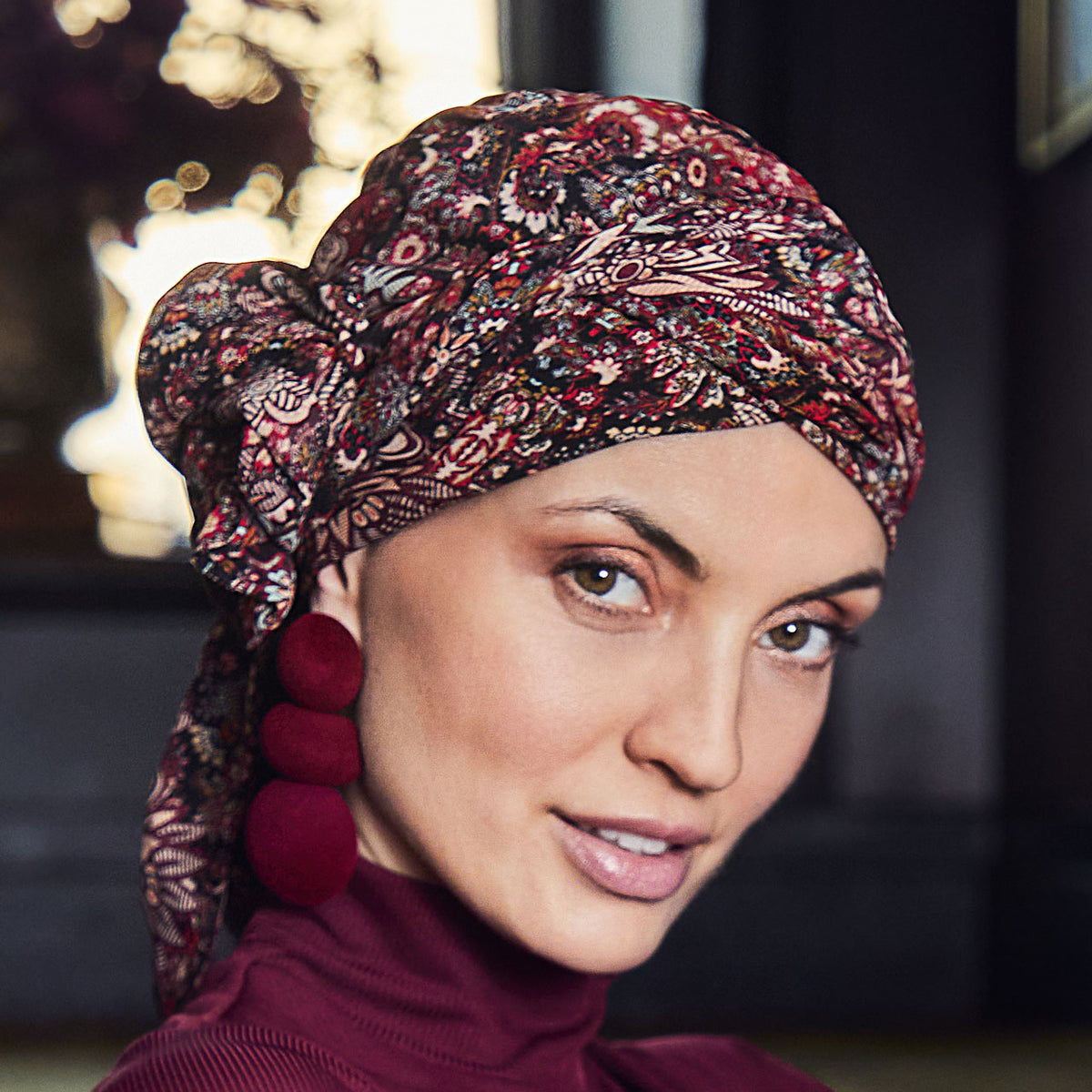 HocJuvela Turban Set - Printed 4115 Floral Folklore
