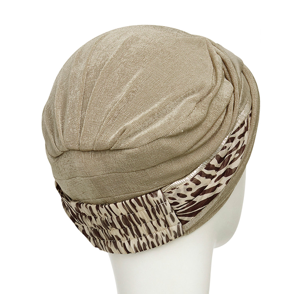 HocPerla - Boho Turban Set 4108 Taupe Tiger