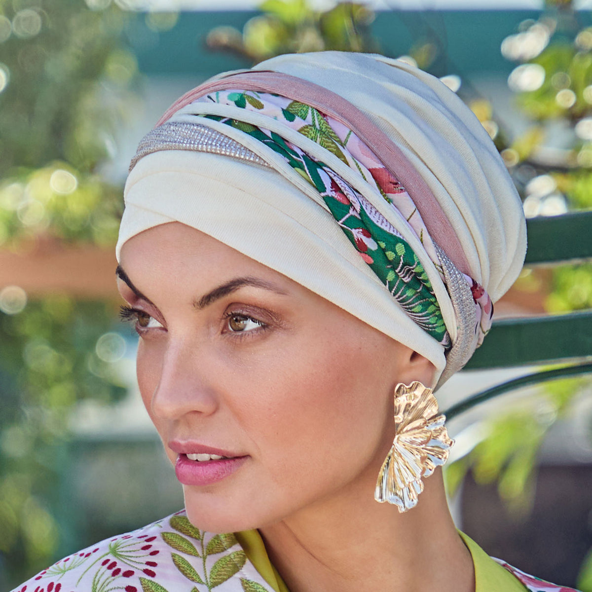 HocPerla - Boho Turban Set 4109 Pastel Brocade