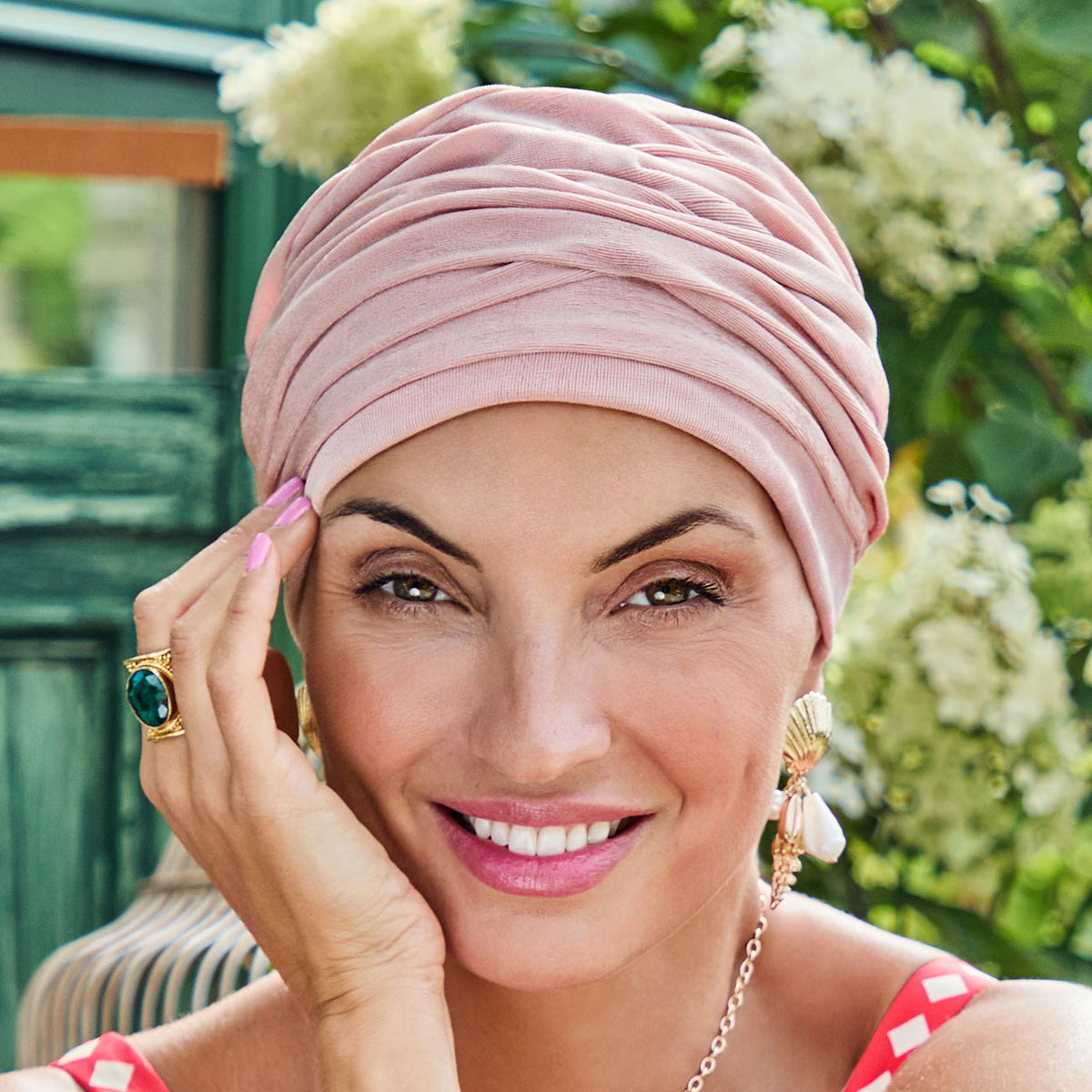 HocAria - Boho Turban 4112 Pearl Blush