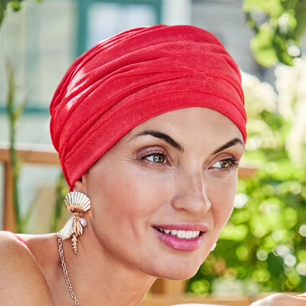 HocAria - Boho Turban 4113 Coral Rouge